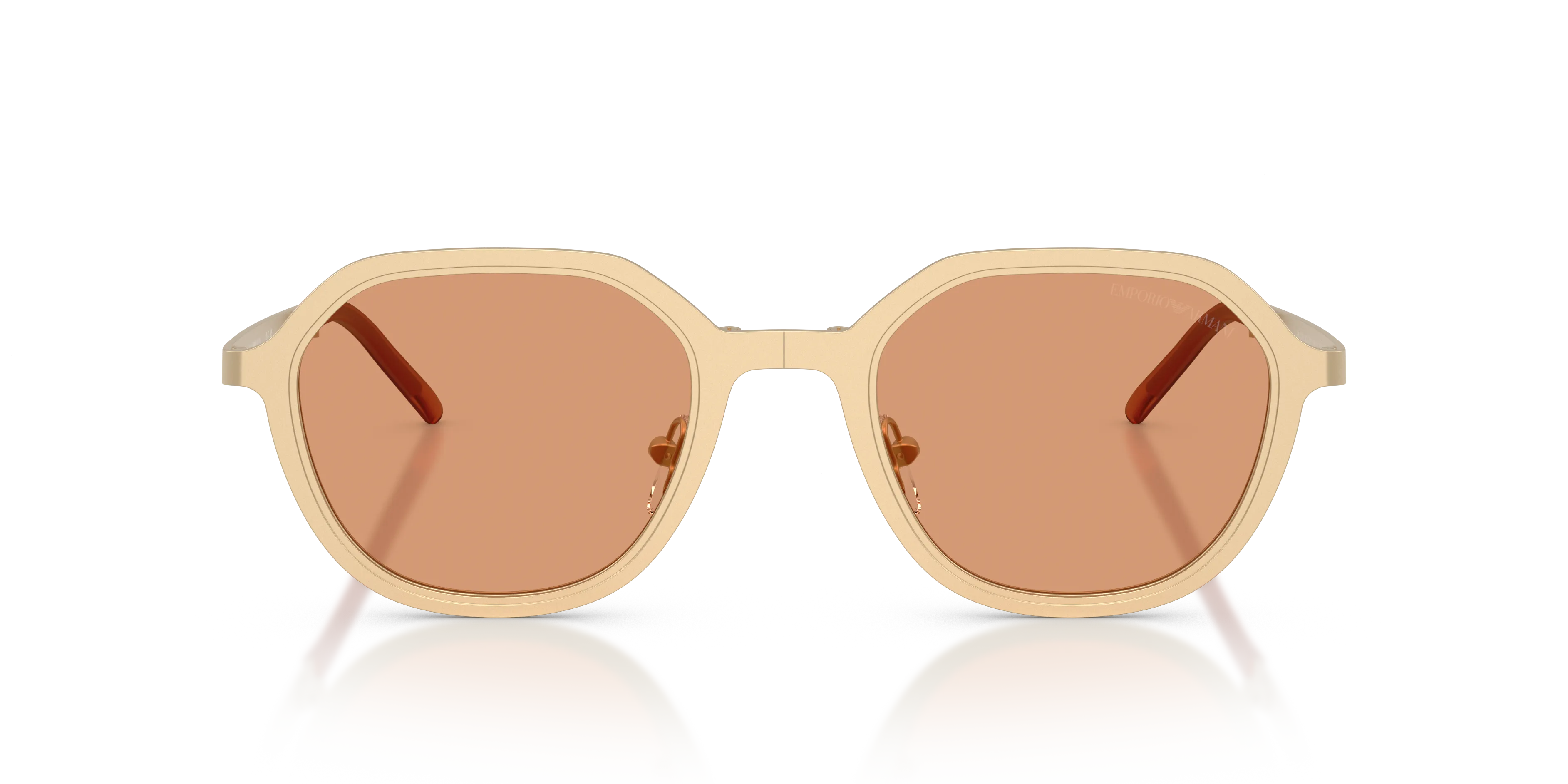 Emporio Armani EA2176 3002/7 Occhiali da sole Metallo Oro Arancione Geometrica Normale - immagine 3