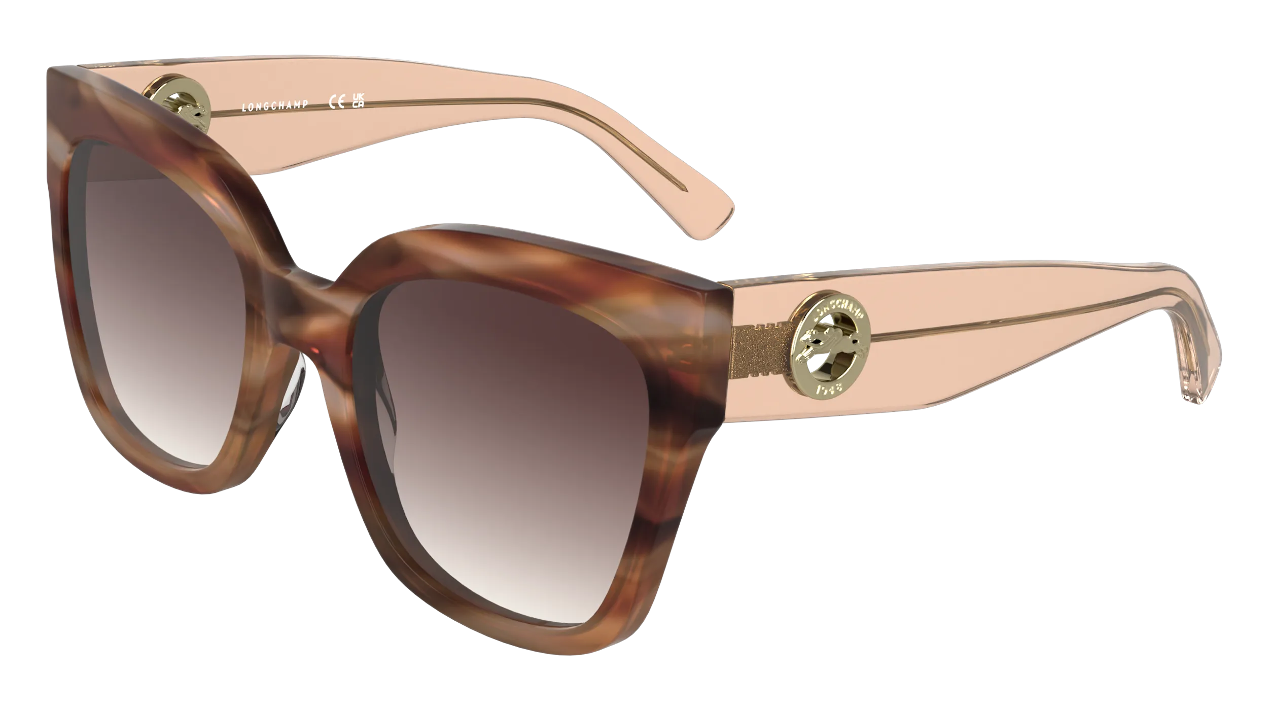 LONGCHAMP LO717S 848 Occhiali da sole Acetato Marrone Marrone Squadrata Normale Sfumato - immagine 1