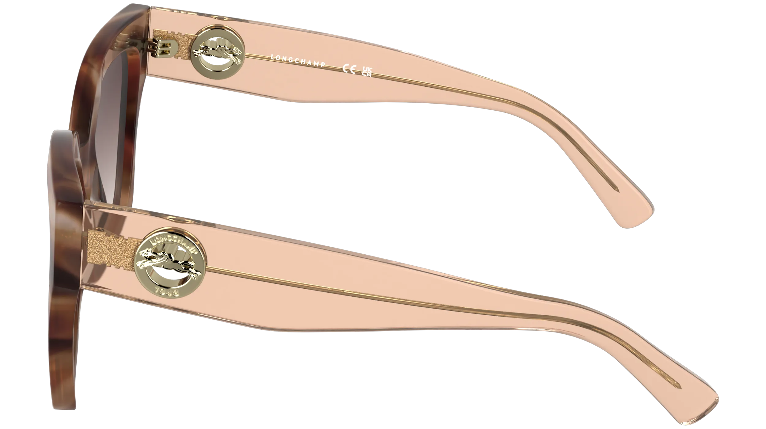 LONGCHAMP LO717S 848 Occhiali da sole Acetato Marrone Marrone Squadrata Normale Sfumato - immagine 3
