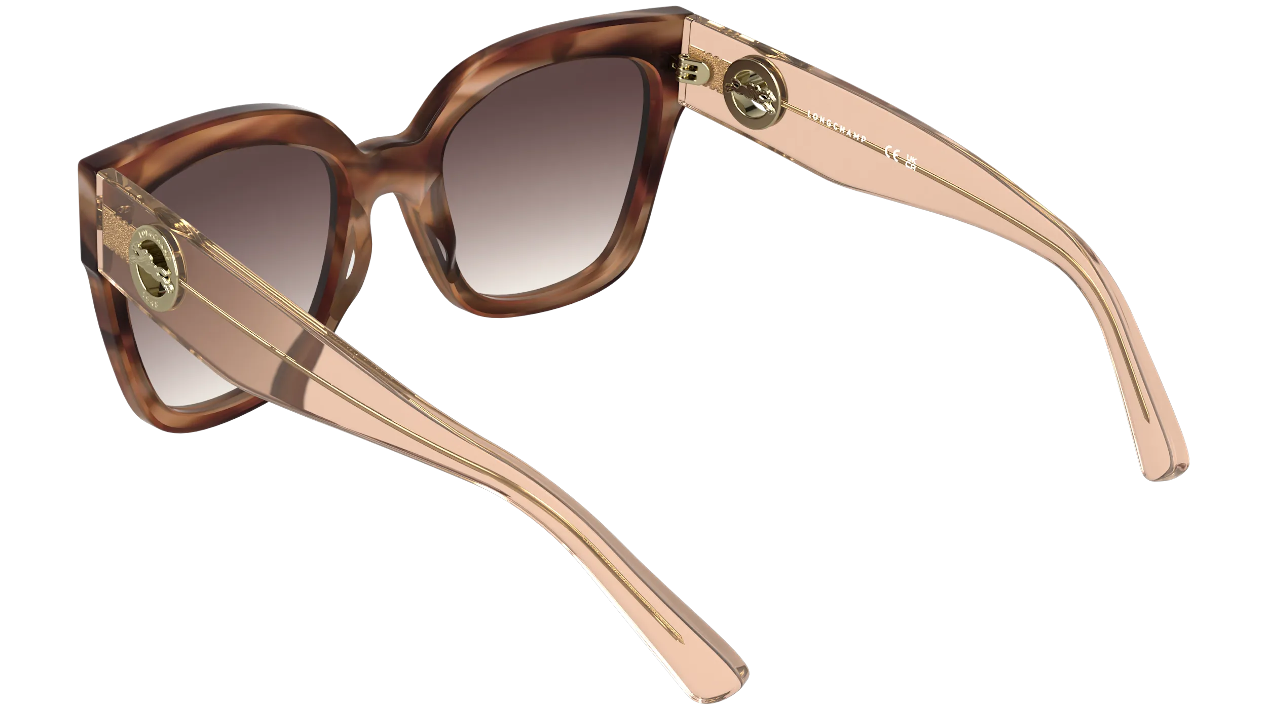 LONGCHAMP LO717S 848 Occhiali da sole Acetato Marrone Marrone Squadrata Normale Sfumato - immagine 4