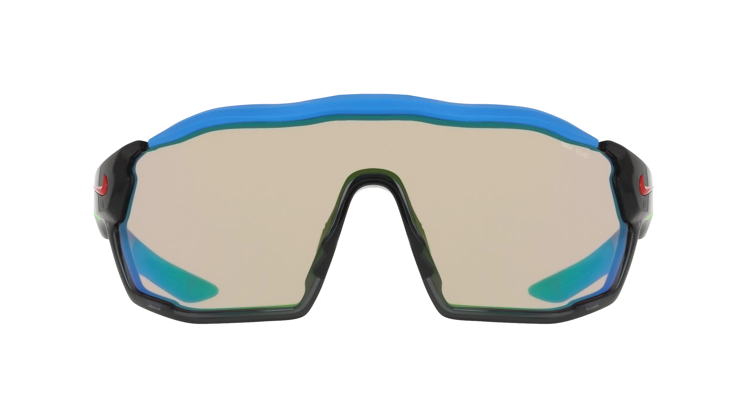 Nike NIKE SHOW X RUSH E DZ7369 060 Occhiali da sole Bio-iniettato Grigio Verde Maschera Normale - immagine 2