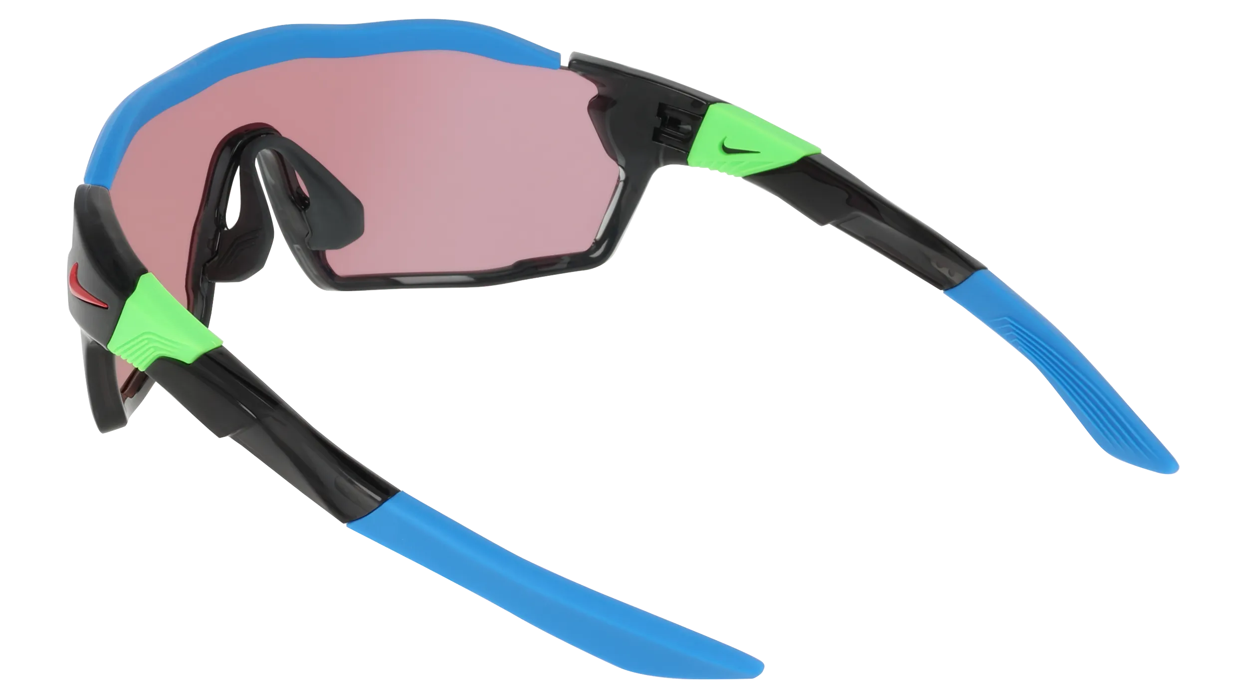 Nike NIKE SHOW X RUSH E DZ7369 060 Occhiali da sole Bio-iniettato Grigio Verde Maschera Normale - immagine 4