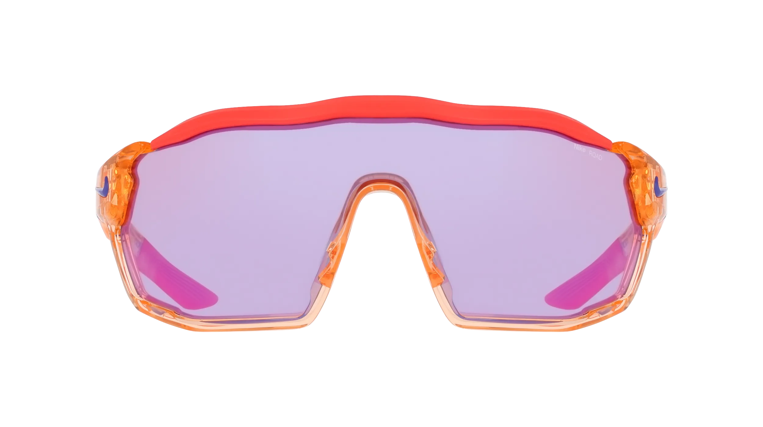 Nike NIKE SHOW X RUSH E DZ7369 814 Occhiali da sole Bio-iniettato Arancione Blu Maschera Normale - immagine 2