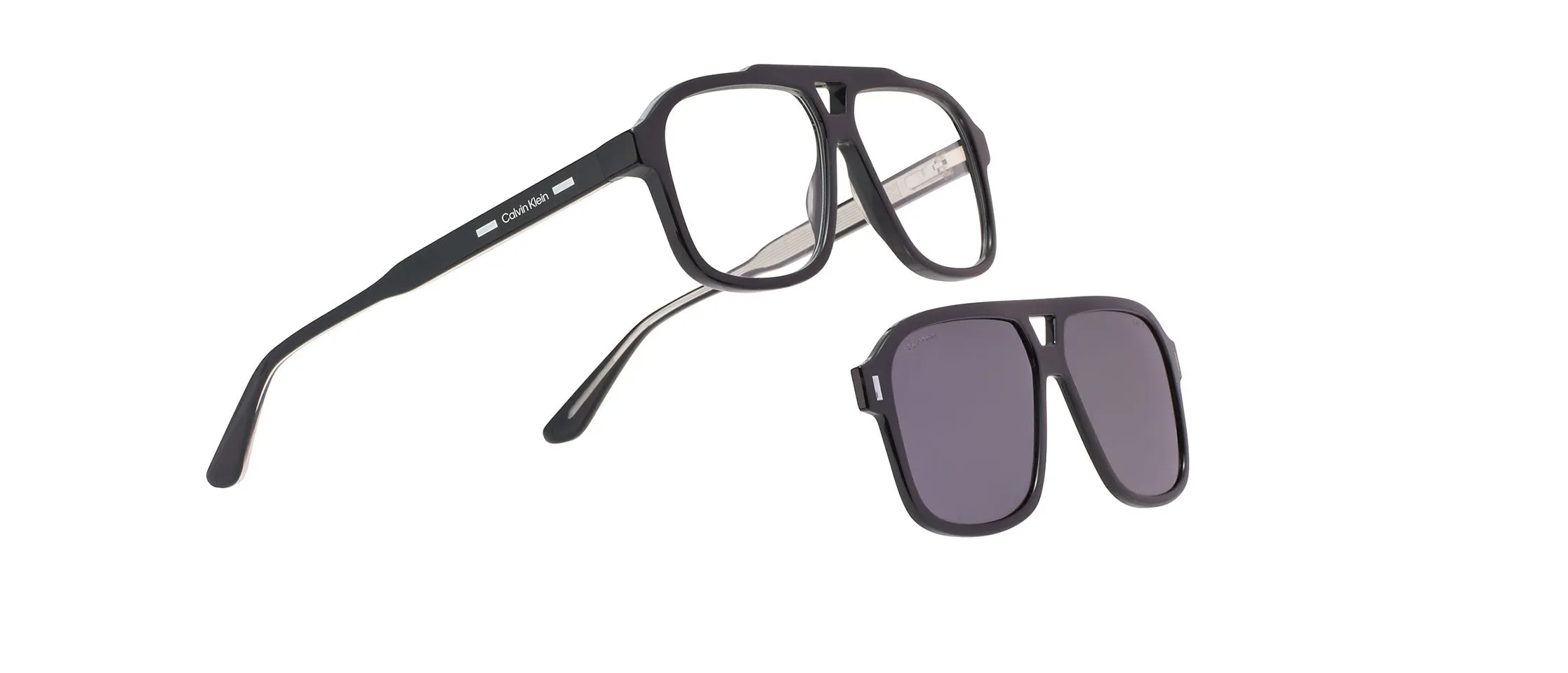 Calvin Klein CK24549 CLIP 021 Occhiali da sole Bio-iniettato Grigio Squadrata Normale - immagine 1