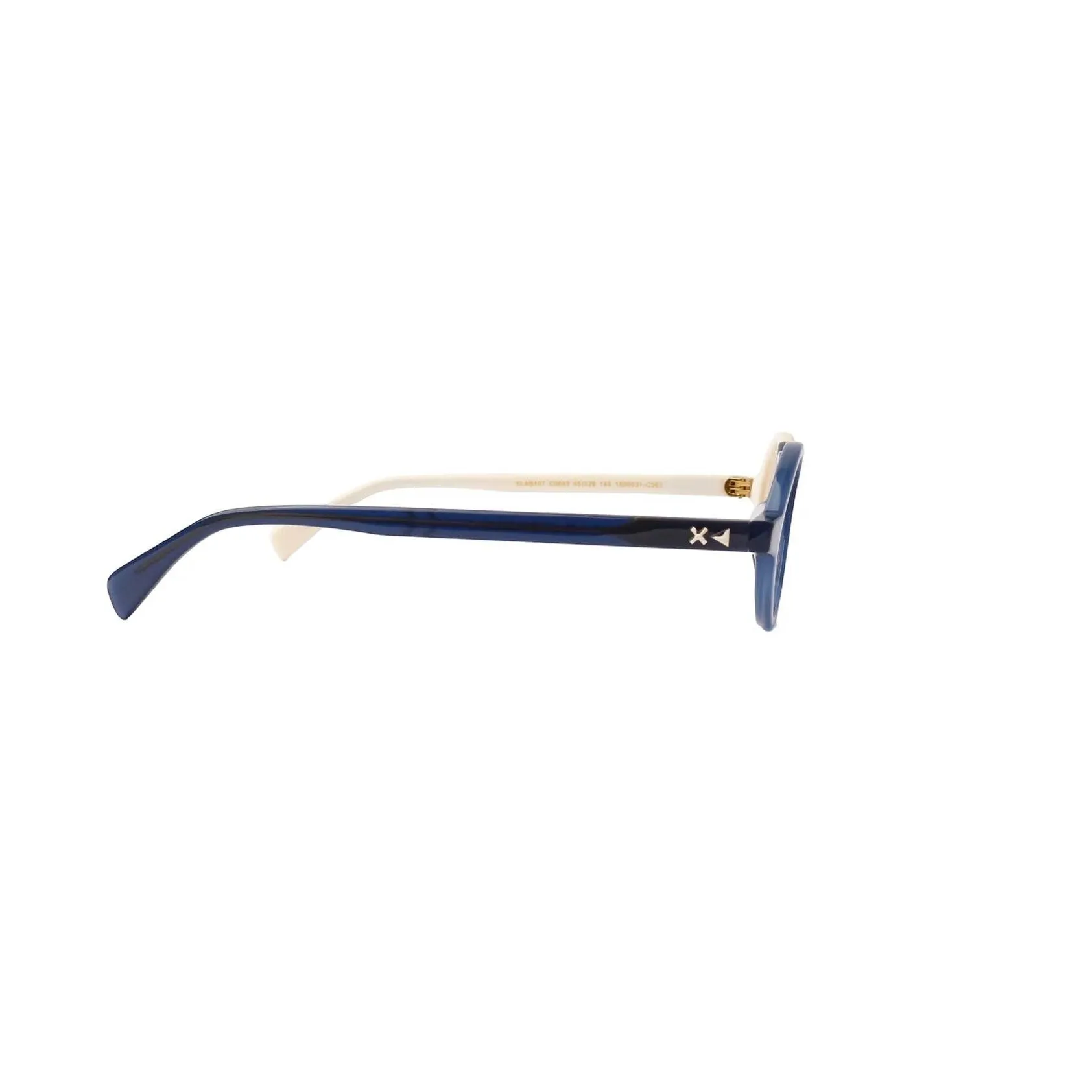 XLAB Unisex St.Elena Montature da vista Acetato Blu Rotonda Anti-luce blu Anti luce blu - per PC - immagine 3