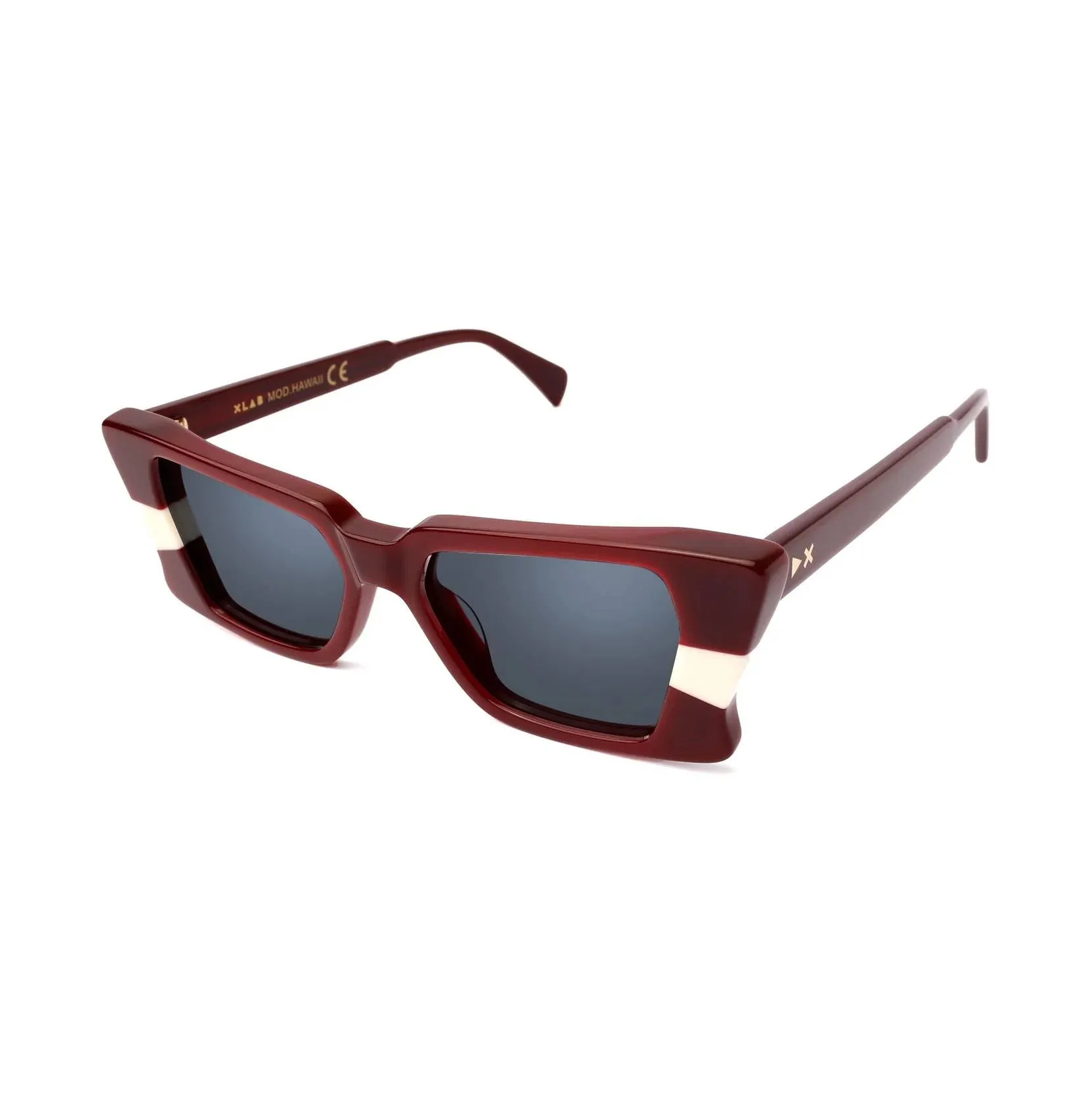 XLAB Hawaii Montature da vista Acetato Bordeaux Grigio Squadrata Fotocromatiche - immagine 4
