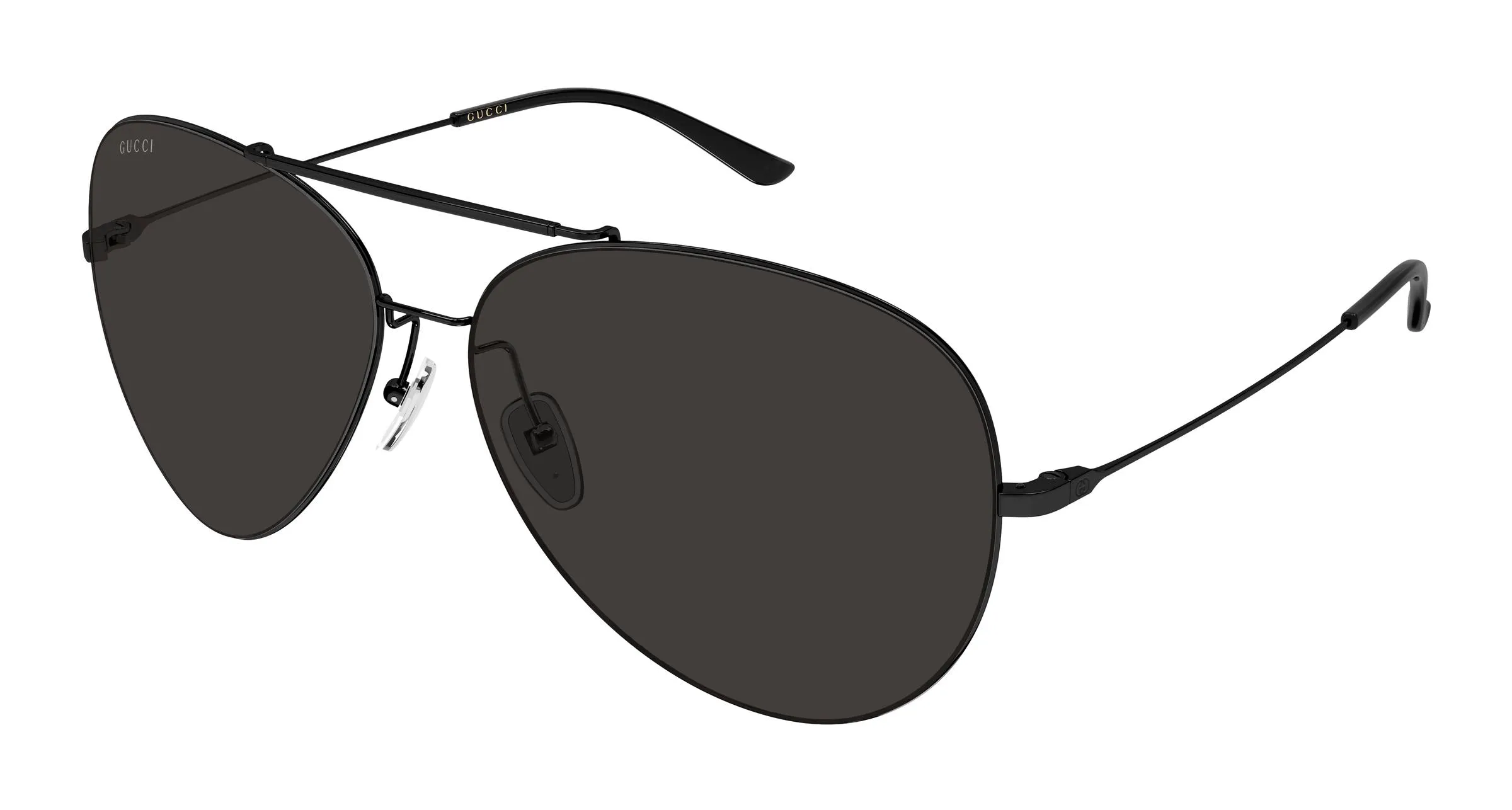 Gucci GG2172S 003 Occhiali da sole Metallo Nero Grigio Pilot - immagine 1