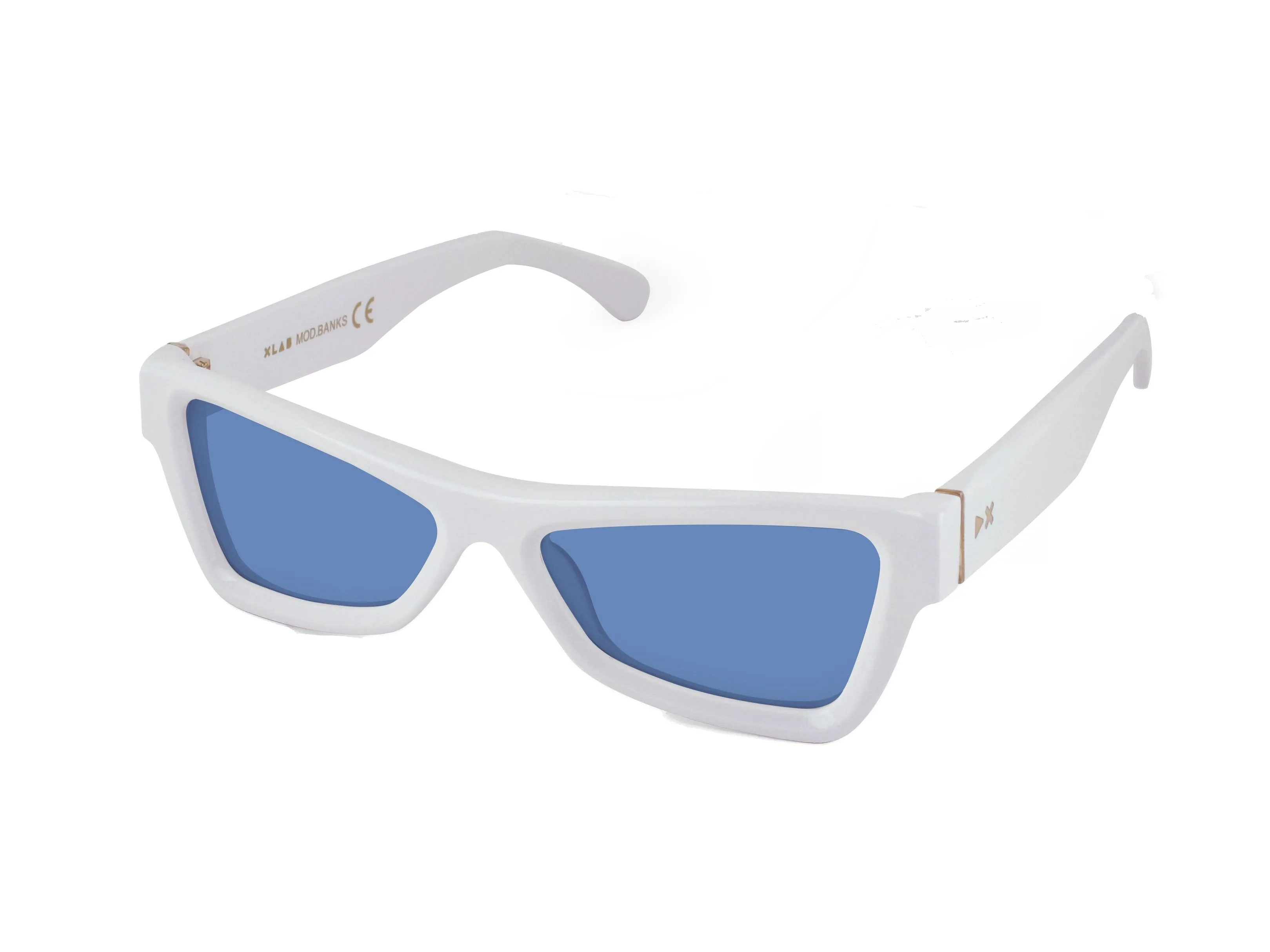 XLAB Unisex Banks Occhiali da sole Acetato Nero-opaco Fumo Geometrica Polarizzata - immagine 1