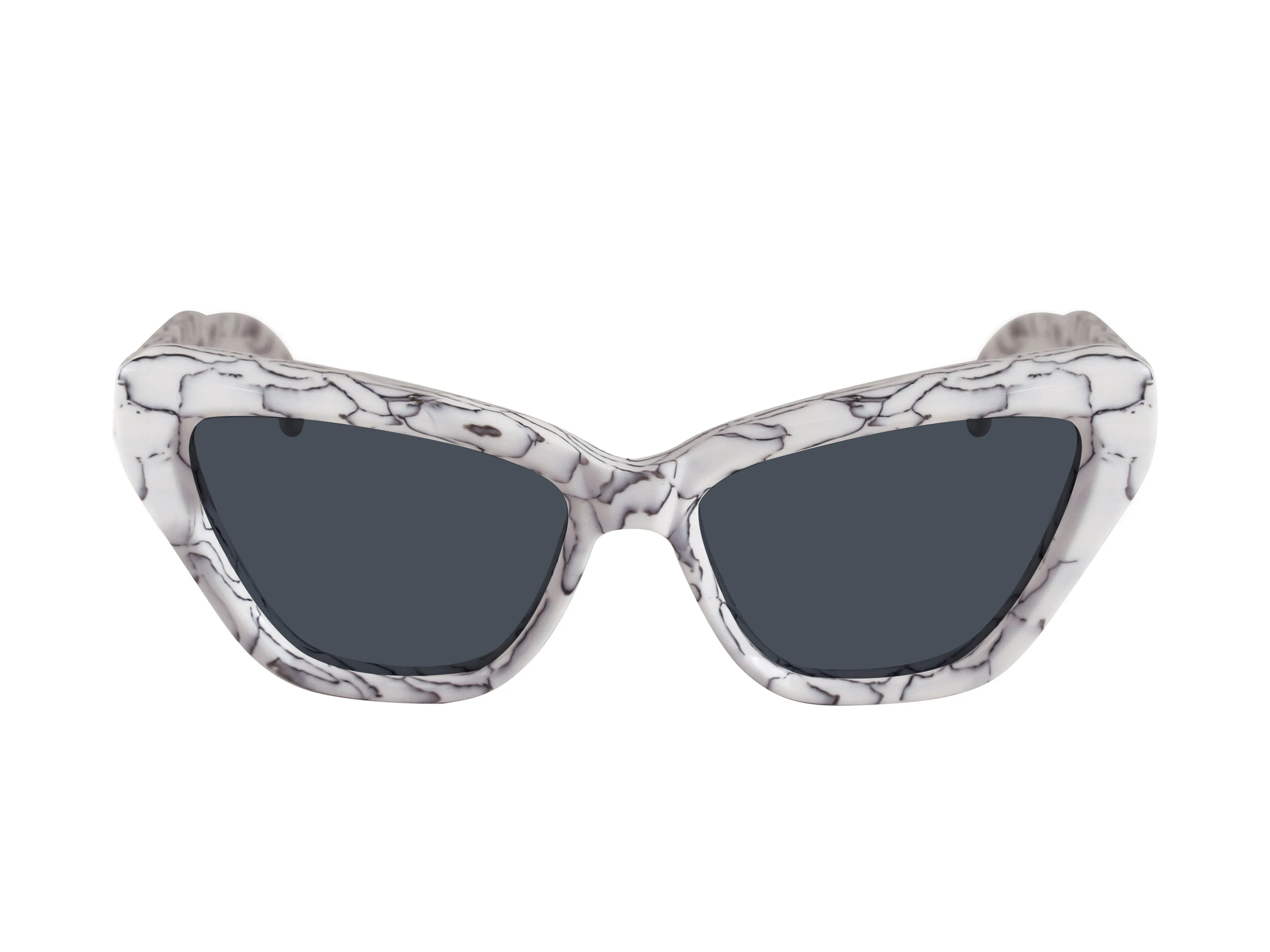 XLAB Donna Panay Occhiali da sole Acetato Marmo Bordeaux Fumo Cat Eye Polarizzata - immagine 2