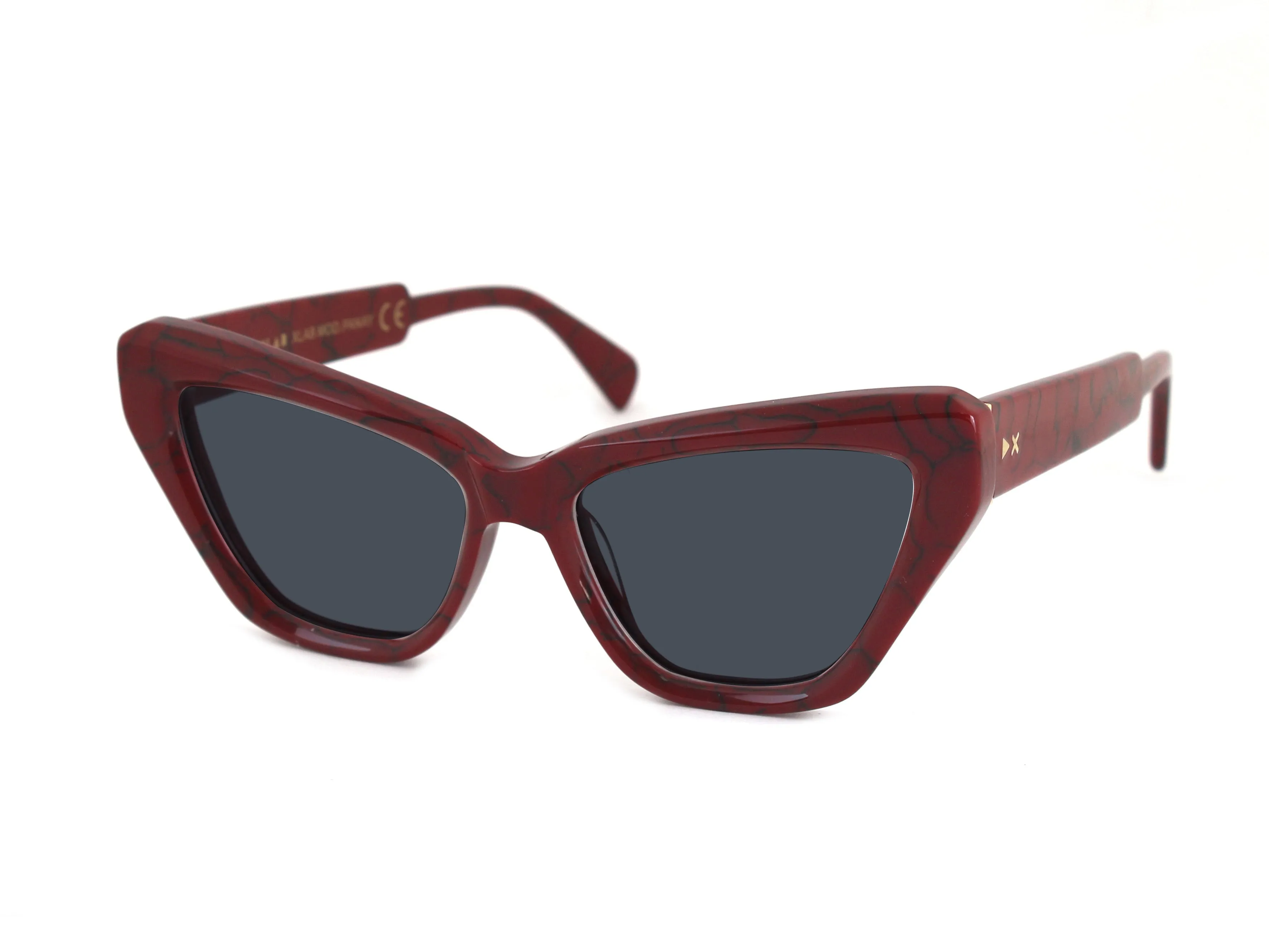 XLAB Donna Panay Occhiali da sole Acetato Rosa striato Rosa Cat Eye Polarizzata - immagine 4