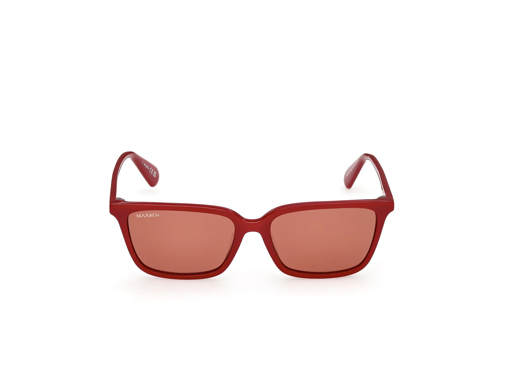 MAX&Co MO0165 66E Occhiali da sole Rosso Marrone Squadrata Normale - immagine 2