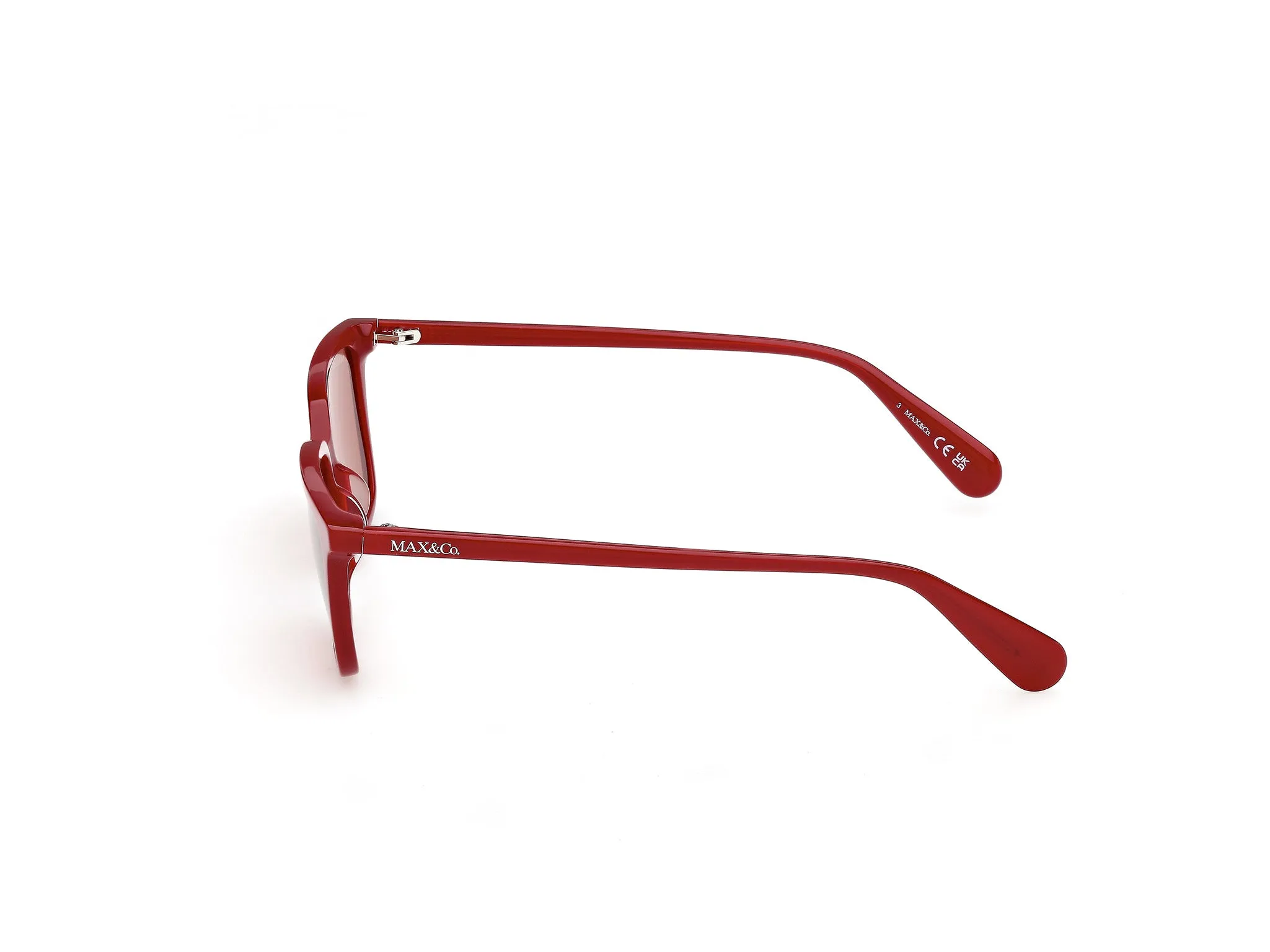 MAX&Co MO0165 66E Occhiali da sole Rosso Marrone Squadrata Normale - immagine 3