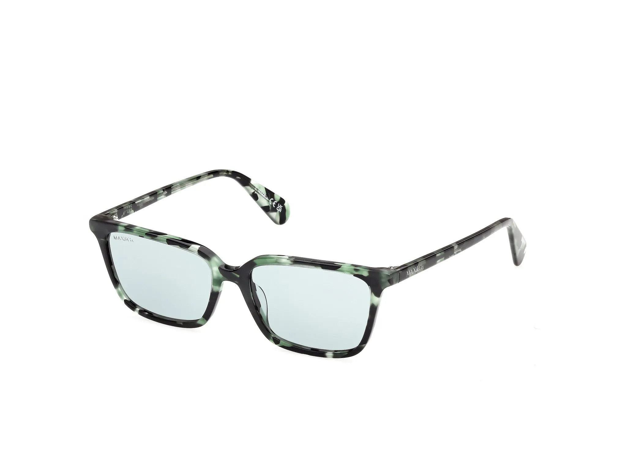 MAX&Co MO0165 55N Occhiali da sole Havana Verde Squadrata Normale - immagine 1
