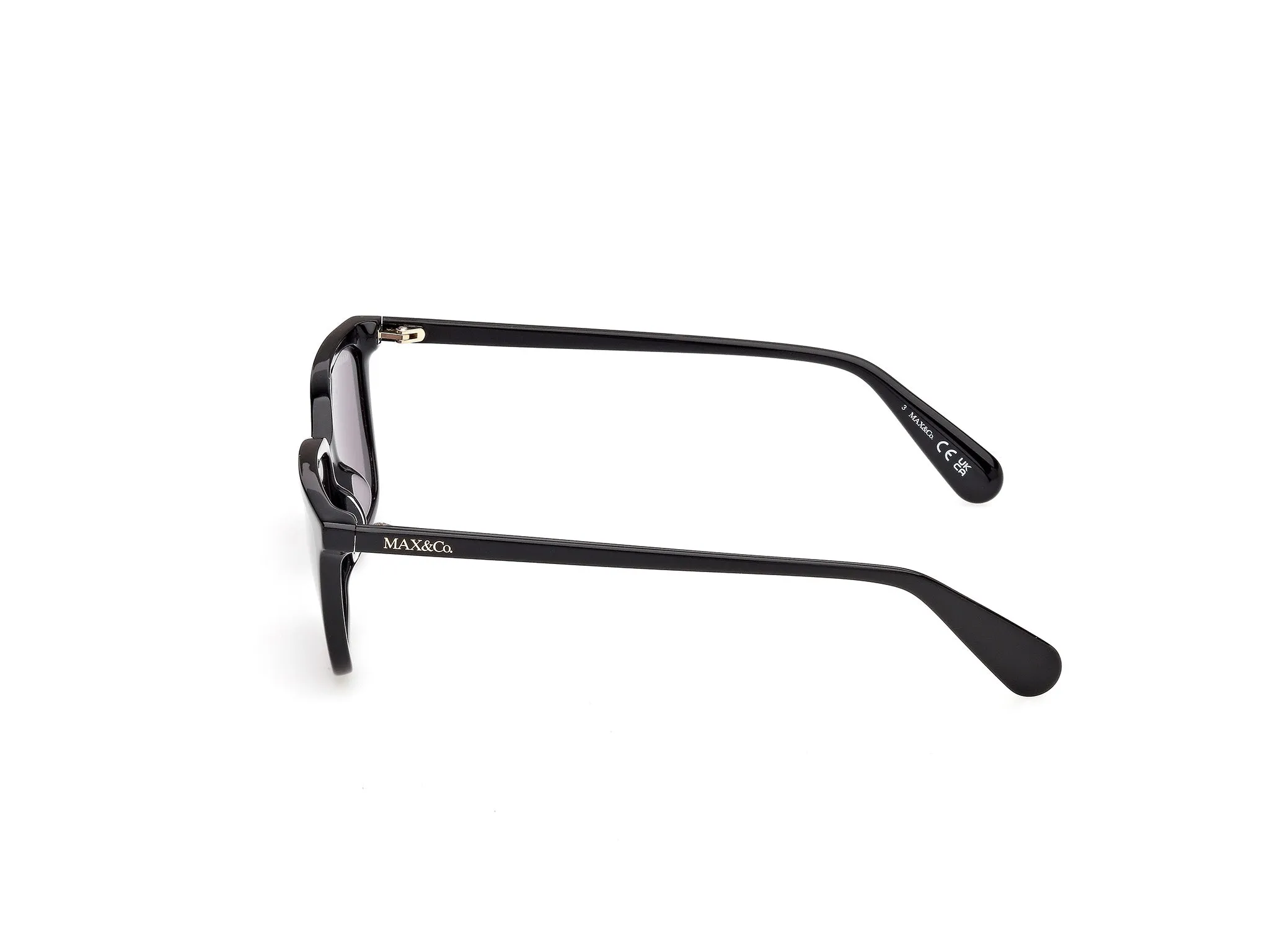 MAX&Co MO0165 01A Occhiali da sole Nero Fumo Squadrata Normale - immagine 3