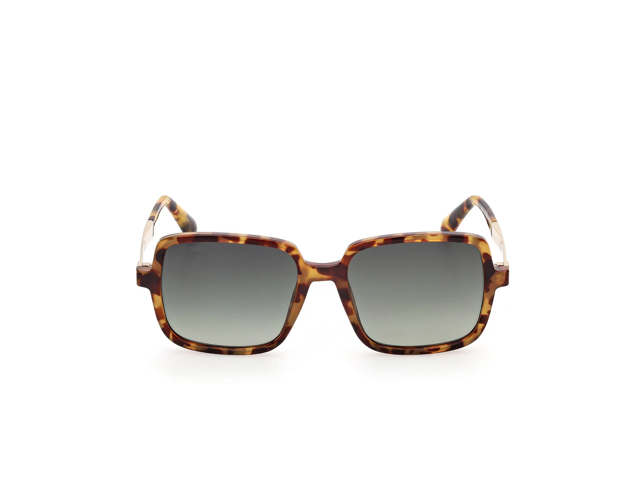 MAX&Co MO0164 53P Occhiali da sole Havana Verde Squadrata Normale - immagine 2