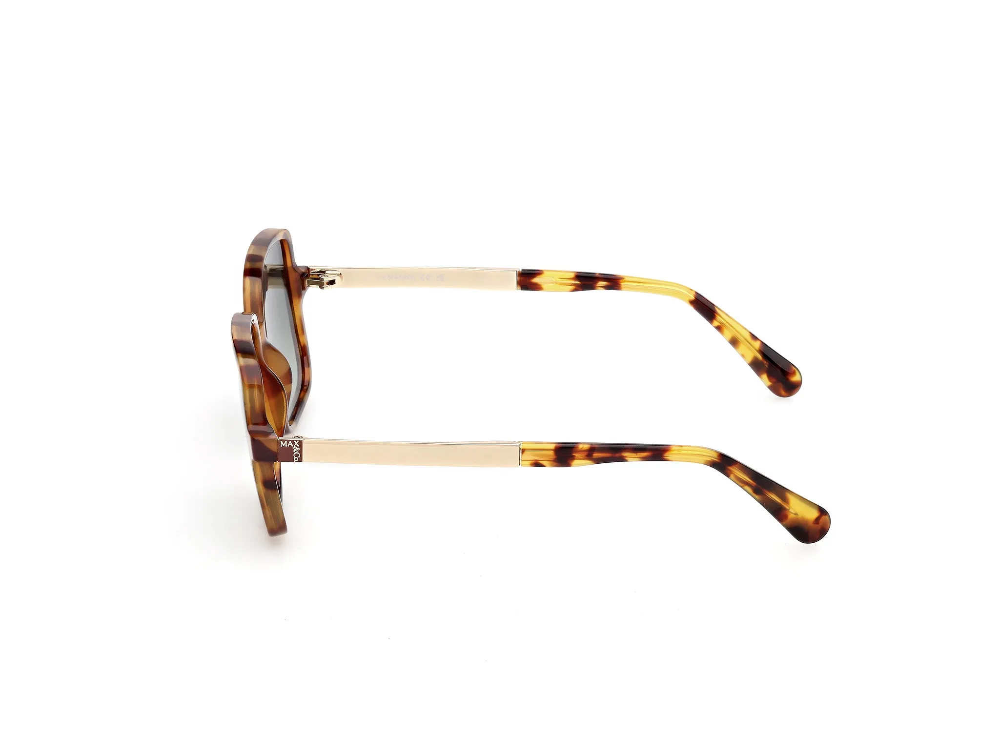 MAX&Co MO0164 53P Occhiali da sole Havana Verde Squadrata Normale - immagine 3