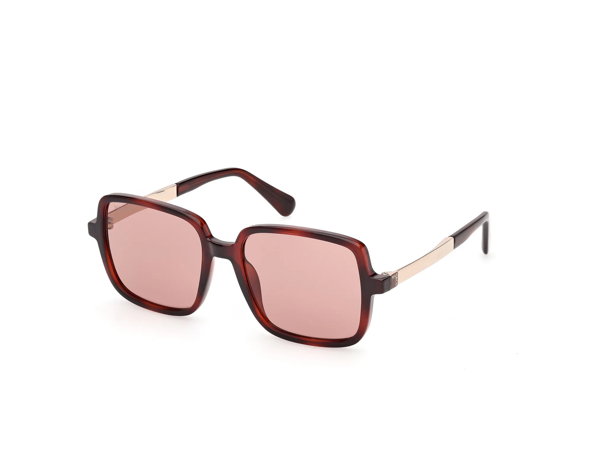 MAX&Co MO0164 52S Occhiali da sole Havana Bordeaux Squadrata Normale - immagine 1