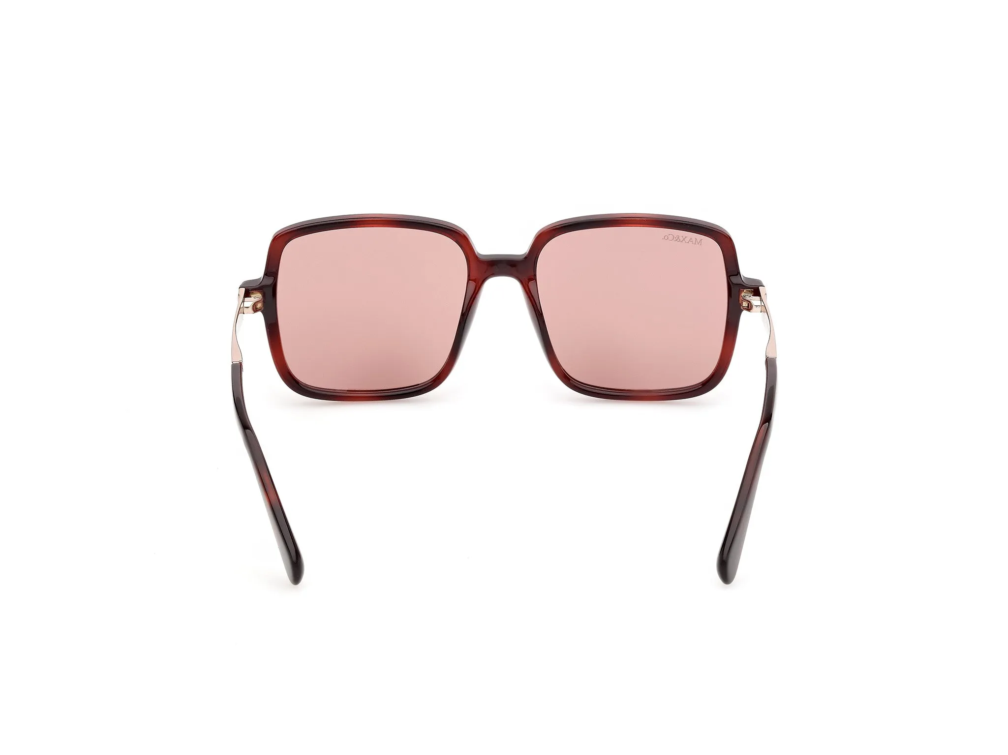 MAX&Co MO0164 52S Occhiali da sole Havana Bordeaux Squadrata Normale - immagine 4