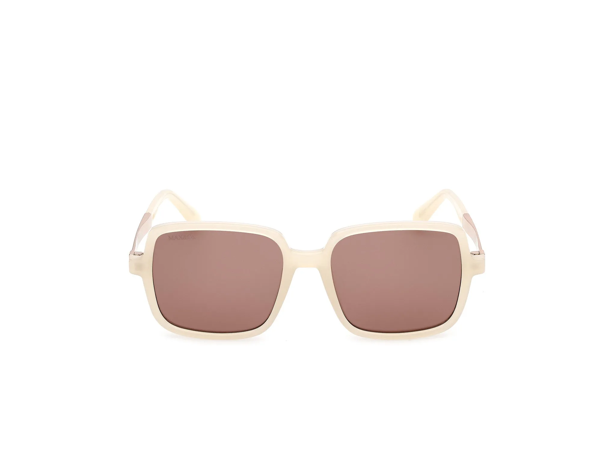 MAX&Co MO0164 21F Occhiali da sole Bianco Marrone Squadrata Normale - immagine 2