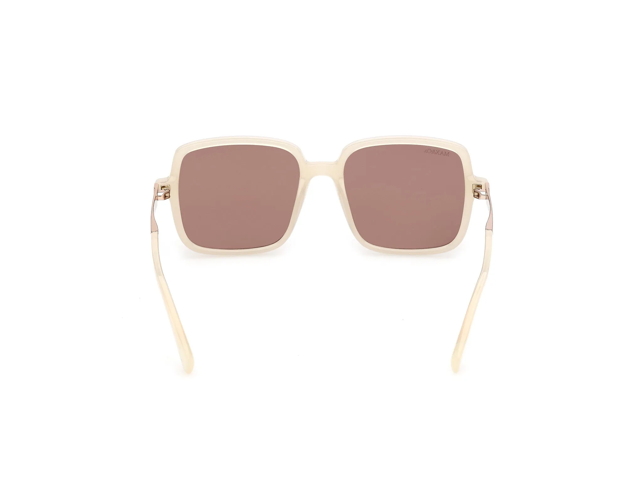 MAX&Co MO0164 21F Occhiali da sole Bianco Marrone Squadrata Normale - immagine 4
