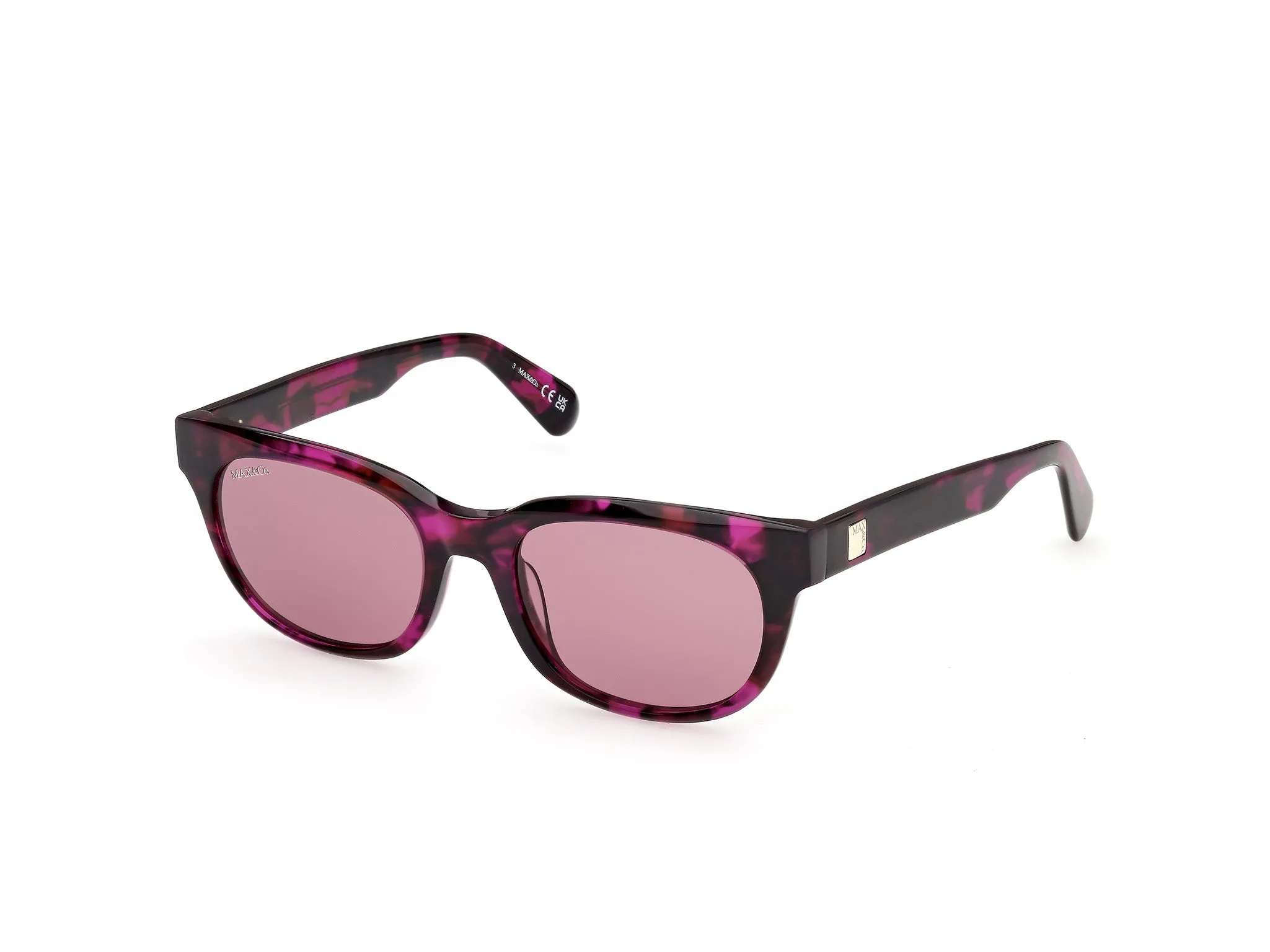 MAX&Co MO0163 55Y Occhiali da sole Havana Viola Farfalla Normale - immagine 1