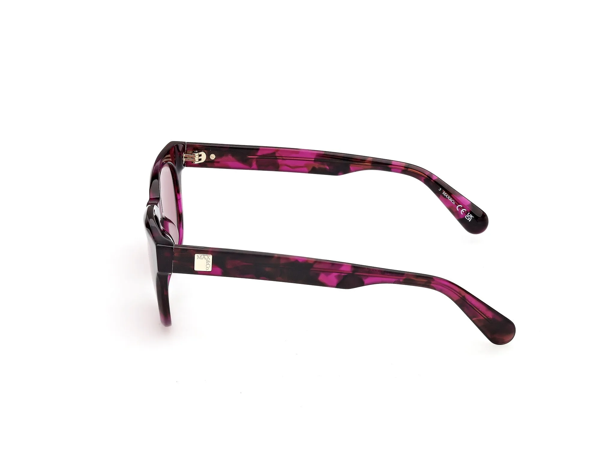 MAX&Co MO0163 55Y Occhiali da sole Havana Viola Farfalla Normale - immagine 3