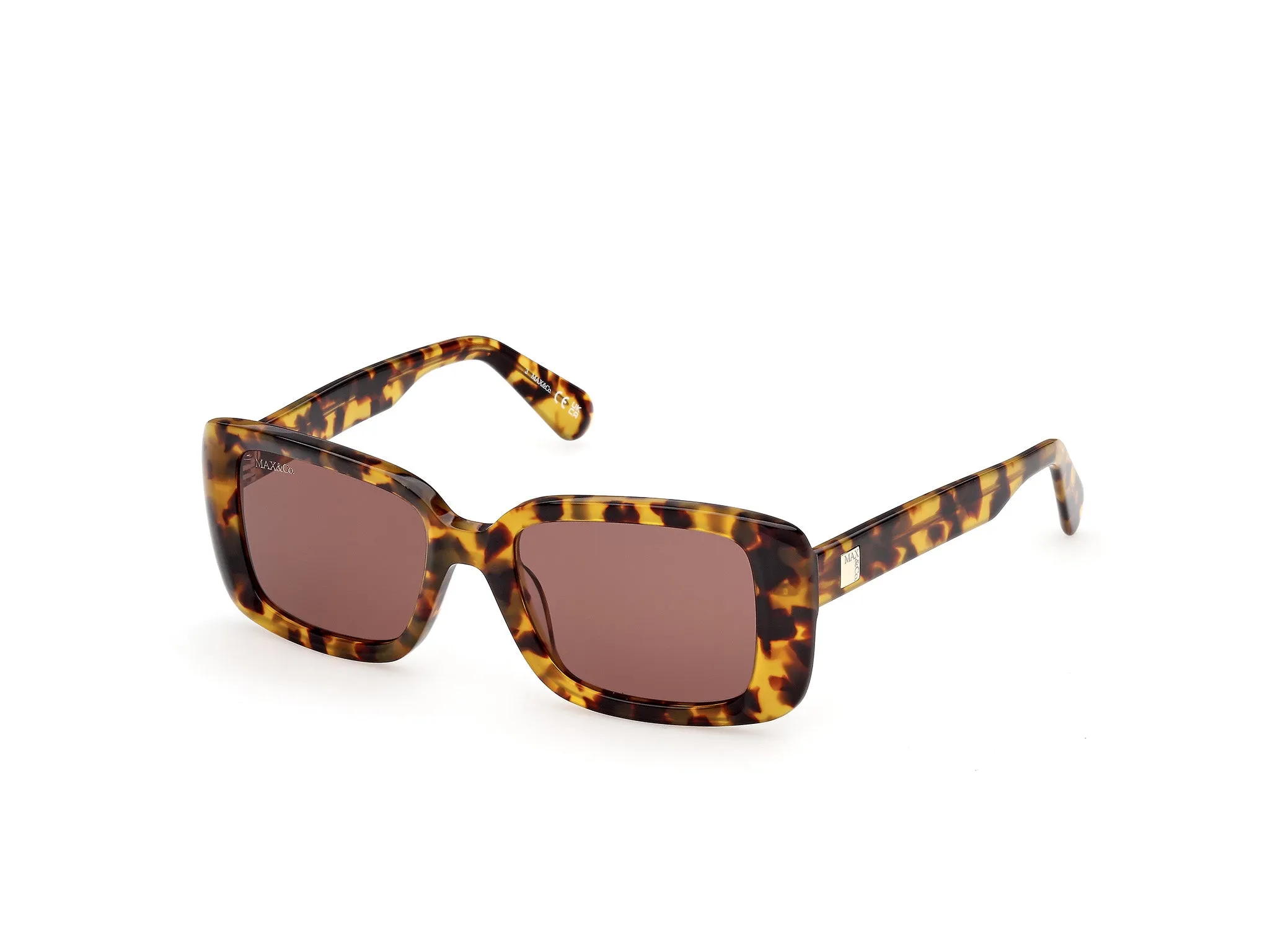 MAX&Co MO0162 53E Occhiali da sole Havana Marrone Squadrata Normale - immagine 1