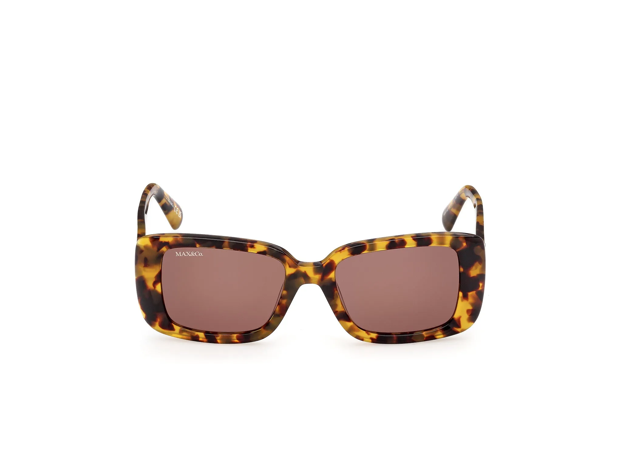 MAX&Co MO0162 53E Occhiali da sole Havana Marrone Squadrata Normale - immagine 2