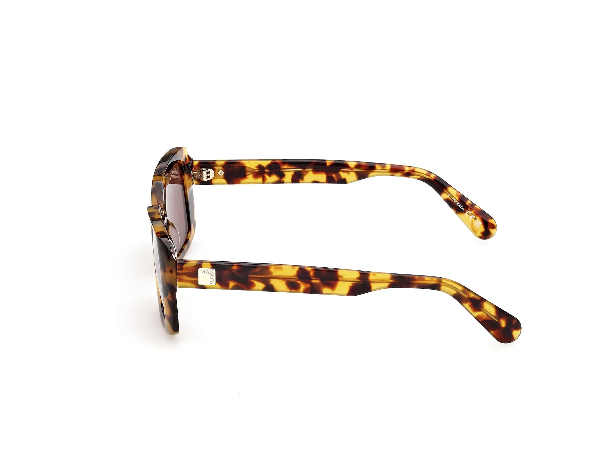 MAX&Co MO0162 53E Occhiali da sole Havana Marrone Squadrata Normale - immagine 3