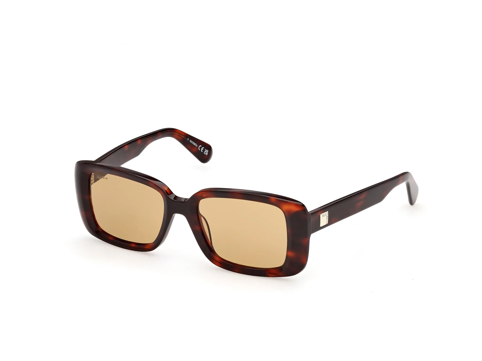MAX&Co MO0162 52J Occhiali da sole Havana Roviex Squadrata Normale - immagine 1