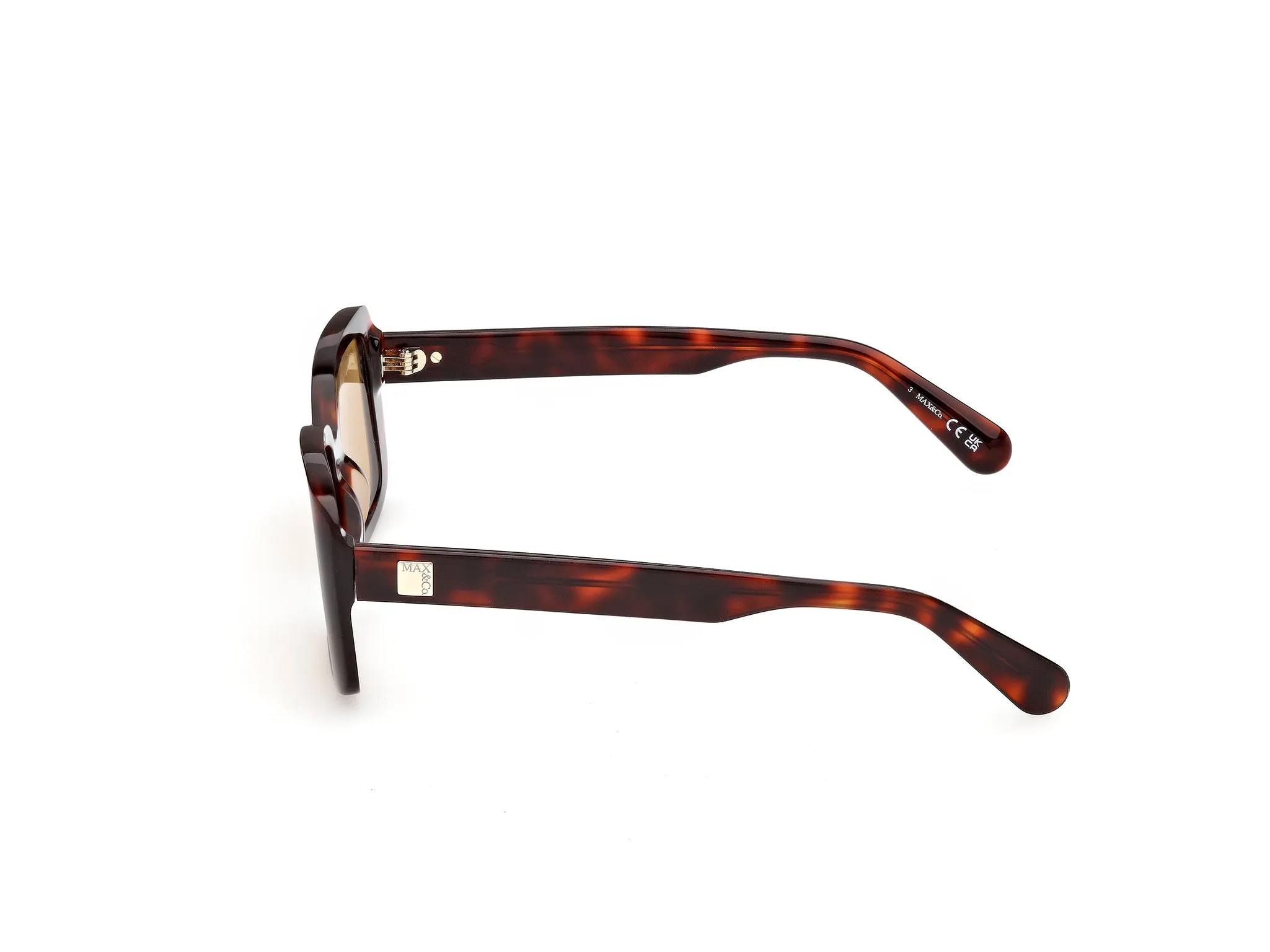 MAX&Co MO0162 52J Occhiali da sole Havana Roviex Squadrata Normale - immagine 3