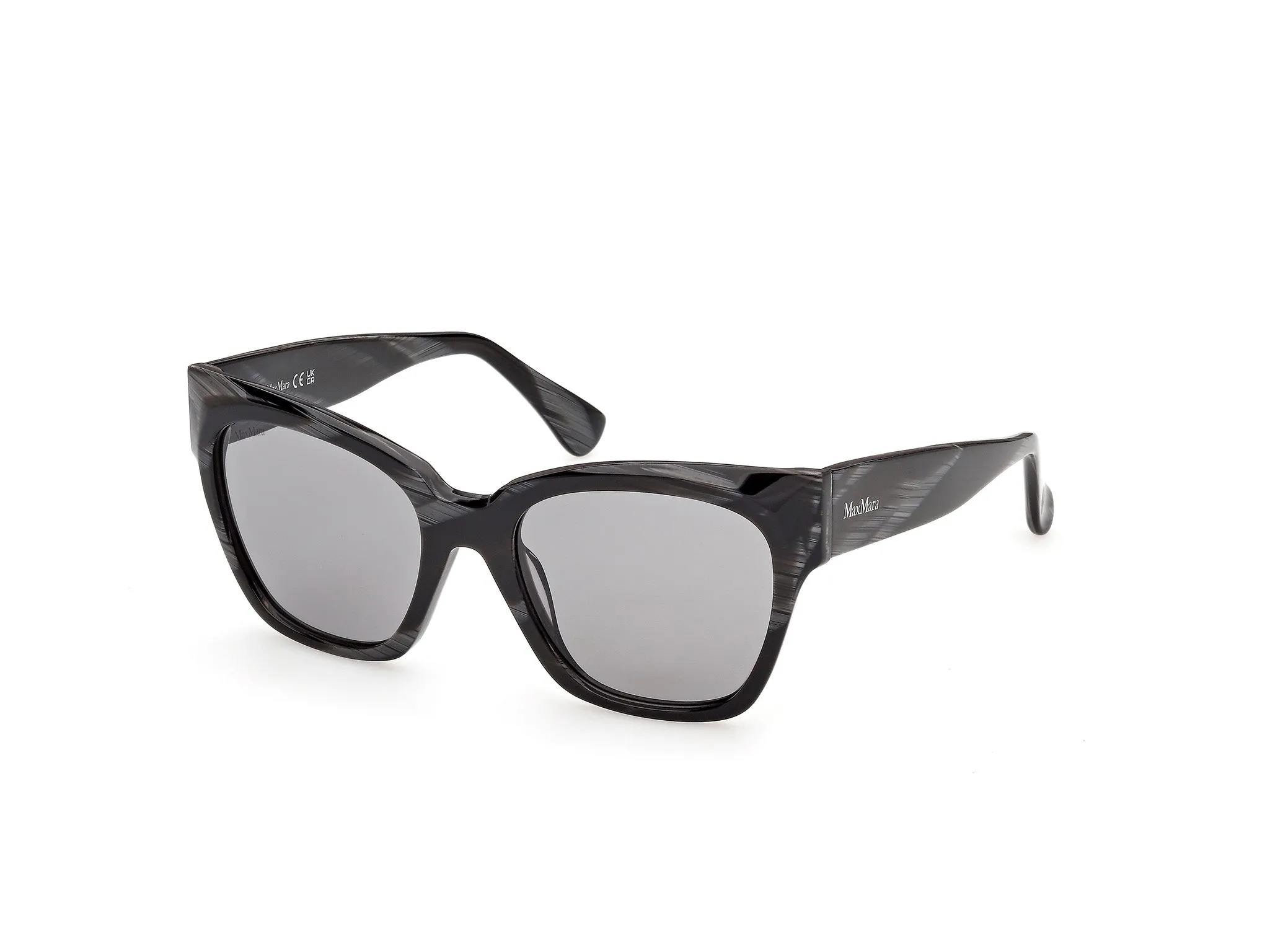 Max Mara MM0204 63A Occhiali da sole Nero Fumo Squadrata Normale - immagine 1