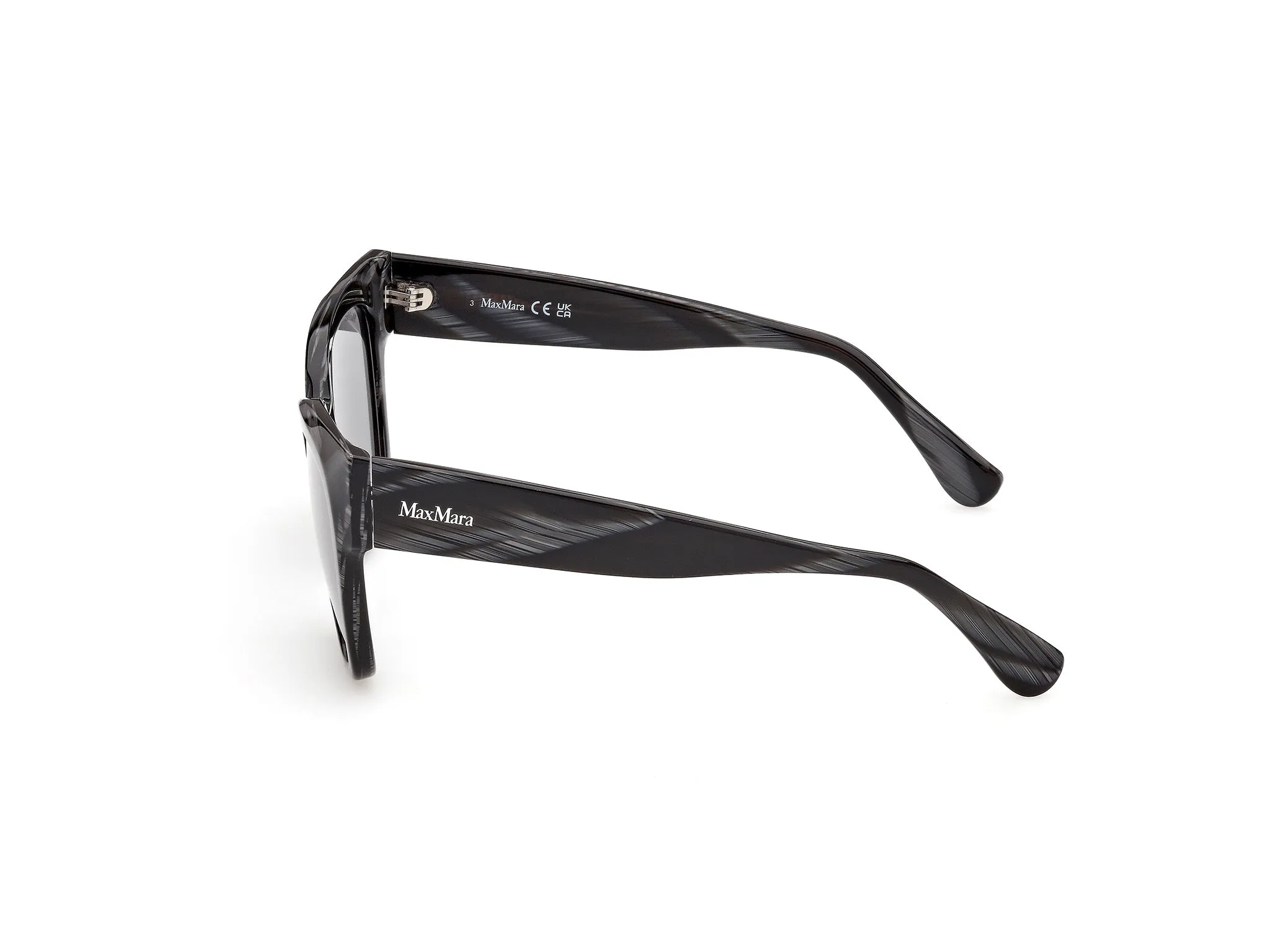 Max Mara MM0204 63A Occhiali da sole Nero Fumo Squadrata Normale - immagine 3