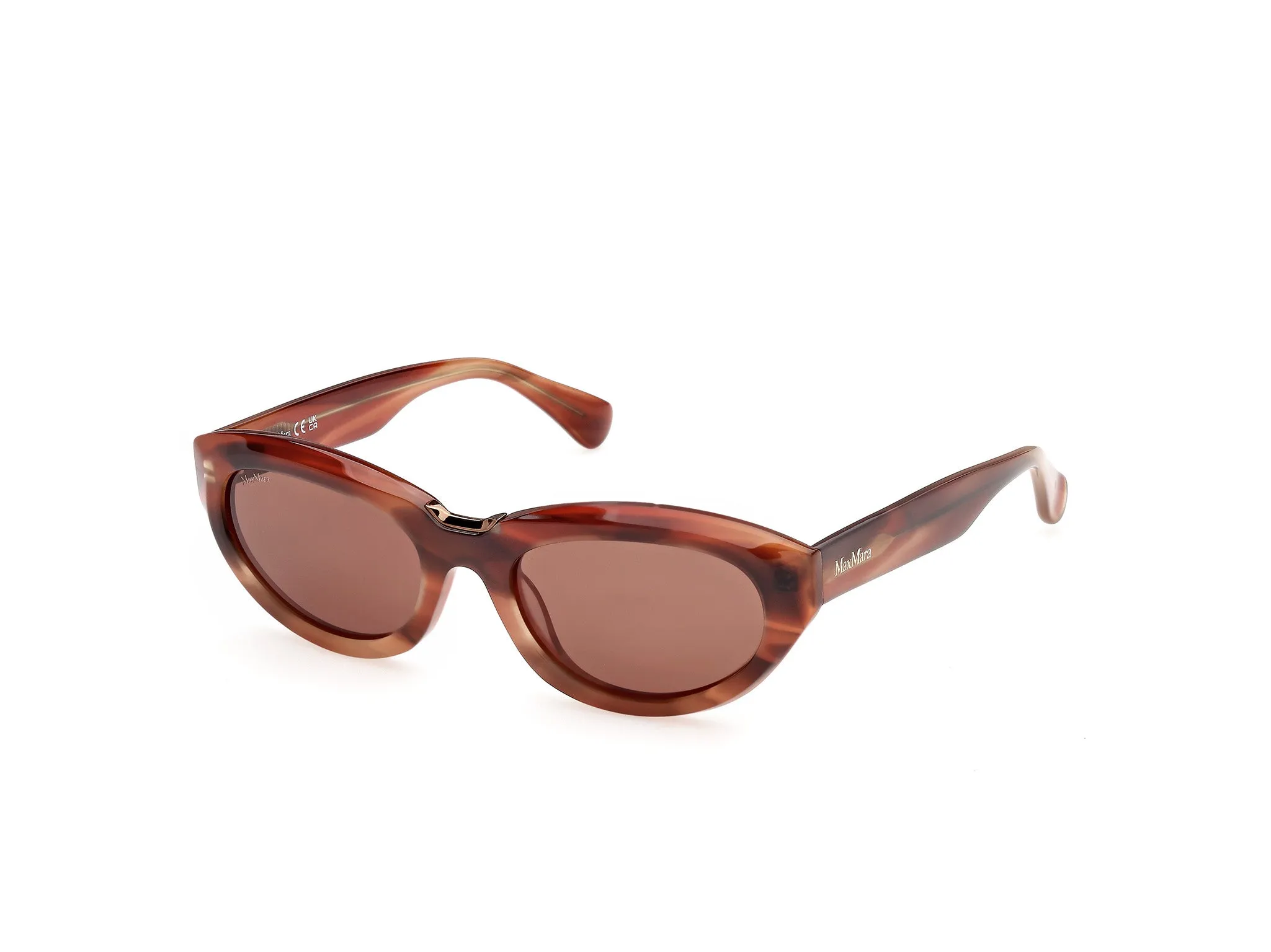 Max Mara MM0203 68E Occhiali da sole Rosso Marrone Geometrica Normale - immagine 1