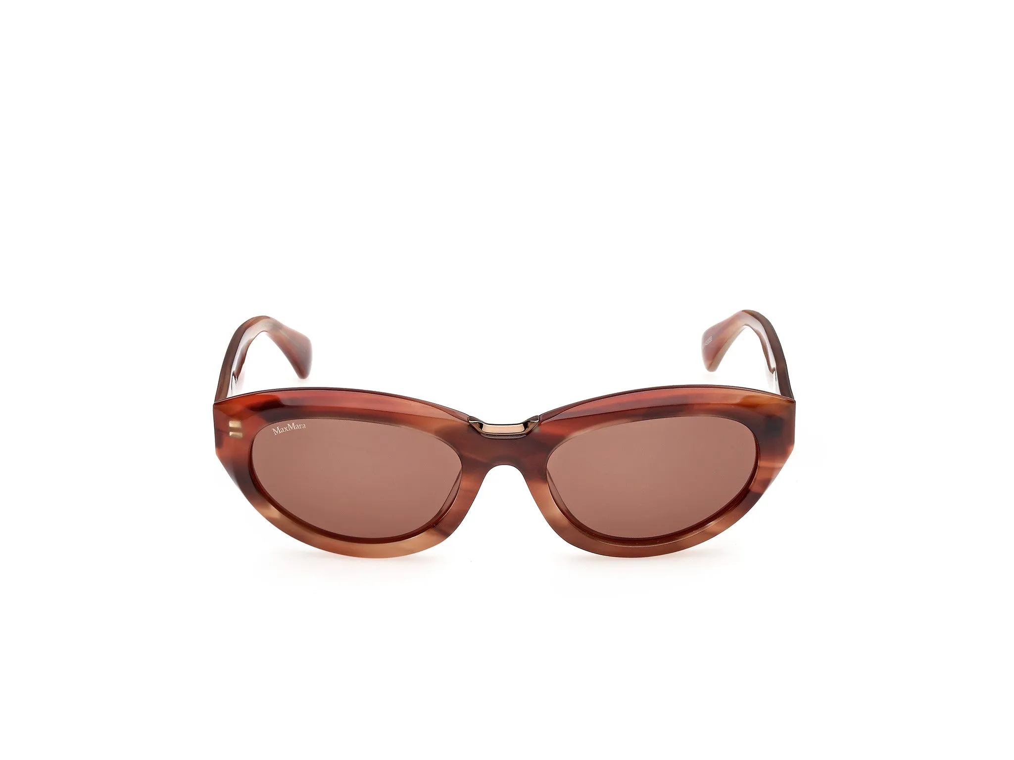 Max Mara MM0203 68E Occhiali da sole Rosso Marrone Geometrica Normale - immagine 2