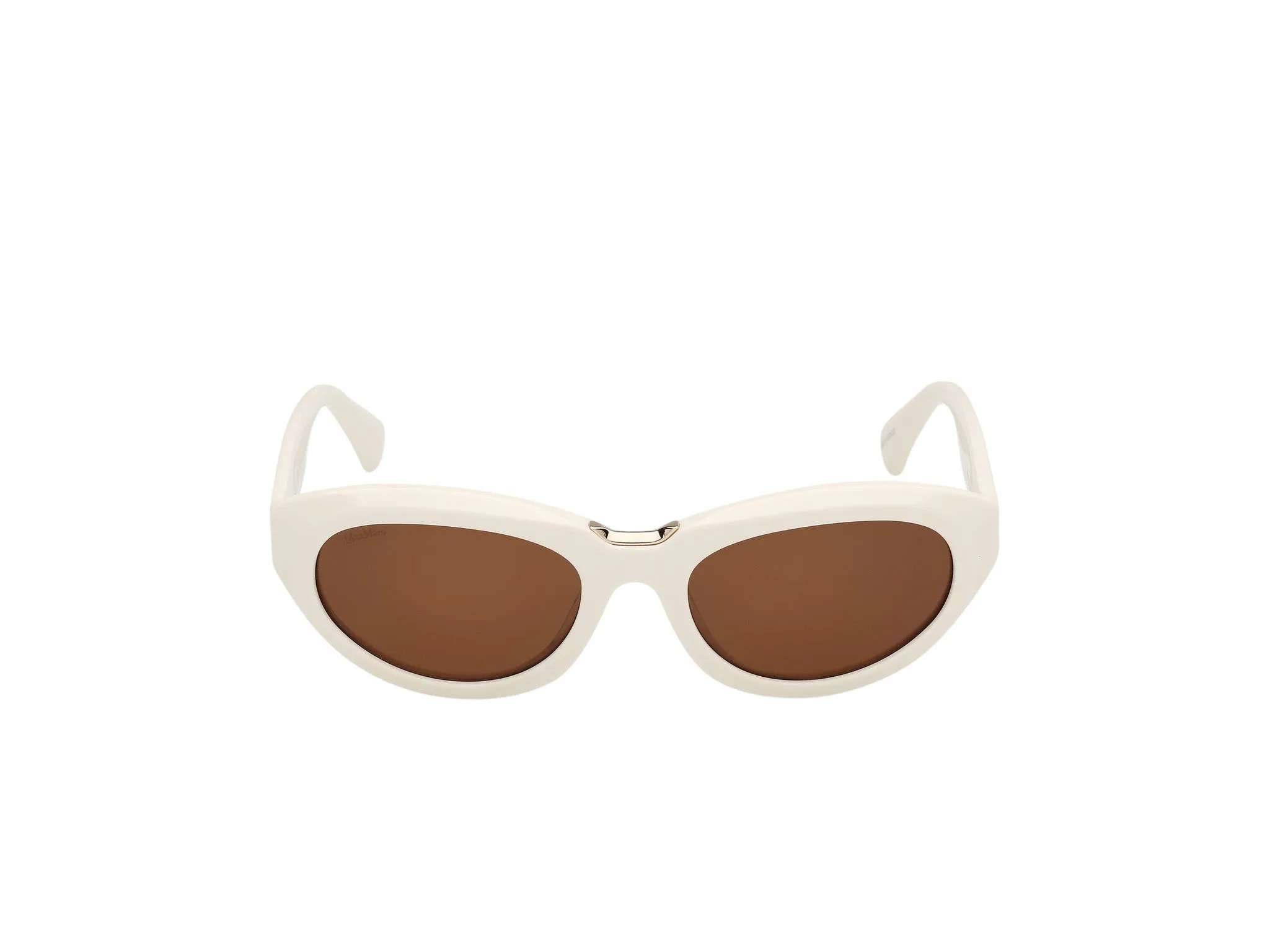 Max Mara MM0203 25E Occhiali da sole Bianco Marrone Geometrica Normale - immagine 2