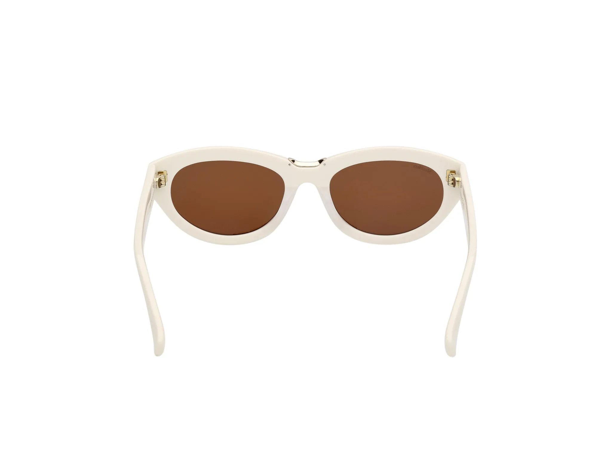 Max Mara MM0203 25E Occhiali da sole Bianco Marrone Geometrica Normale - immagine 4