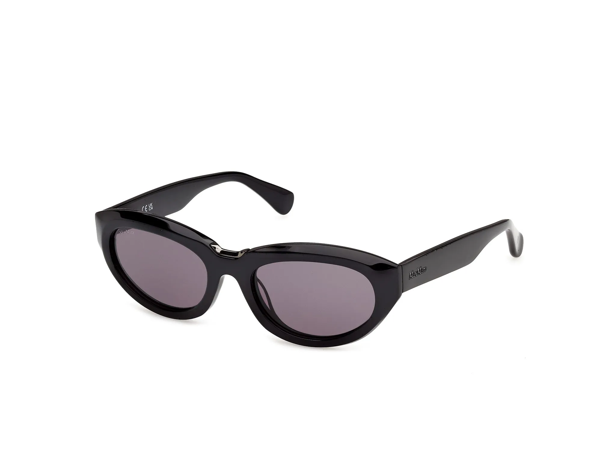 Max Mara MM0203 01A Occhiali da sole Nero Fumo Geometrica Normale - immagine 1