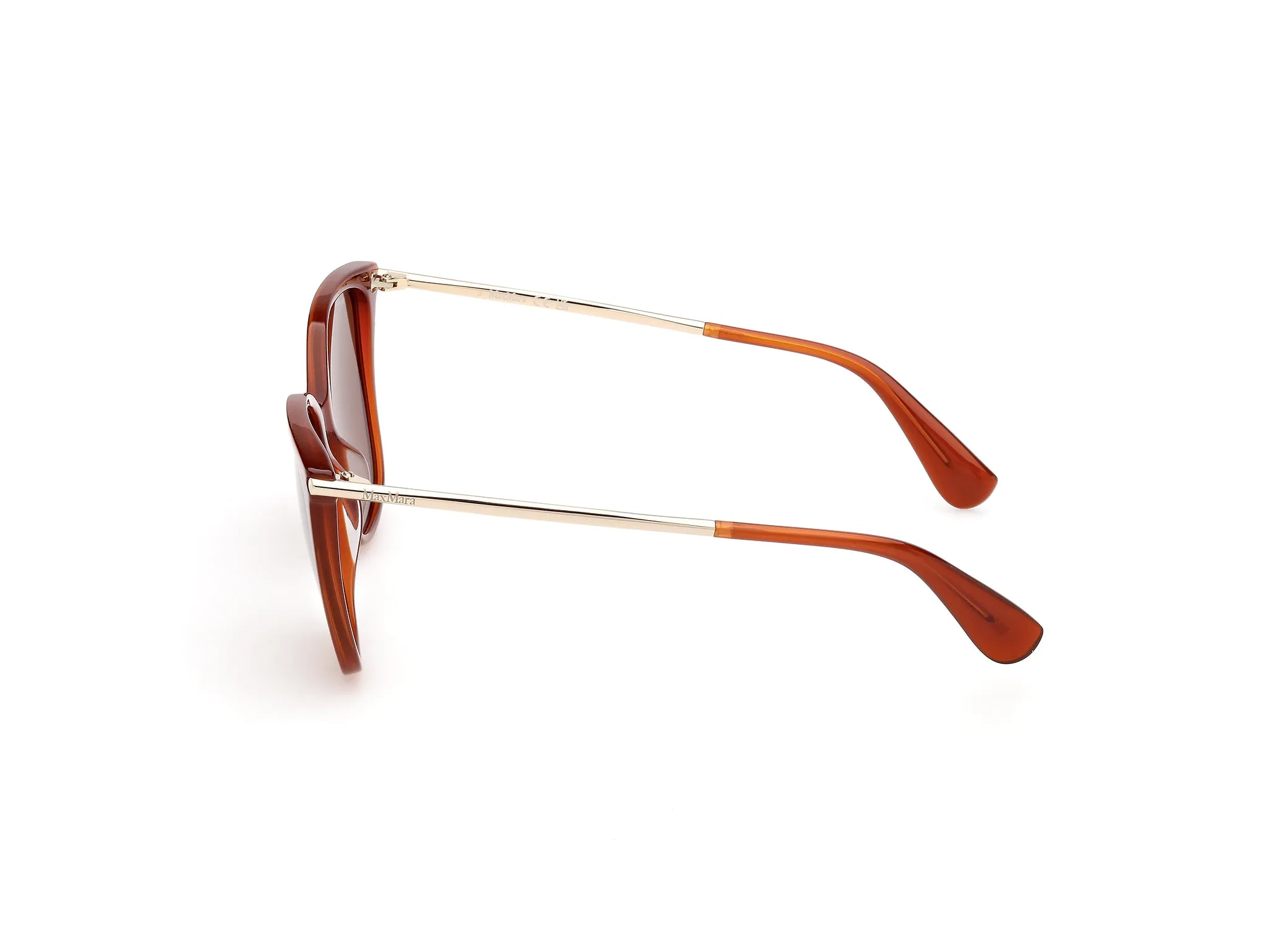 Max Mara MM0202 42E Occhiali da sole Arancione Marrone Squadrata Normale - immagine 3