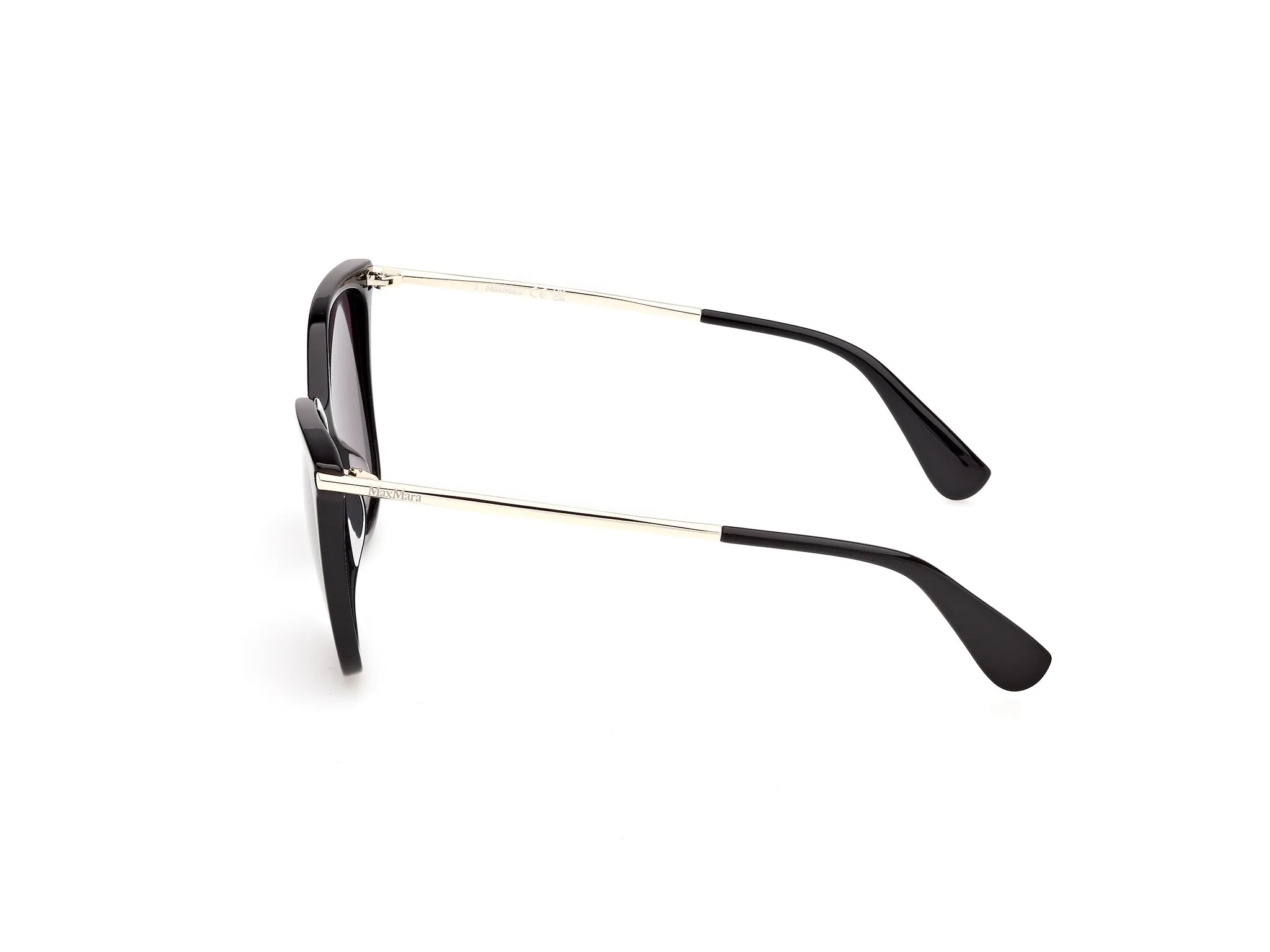 Max Mara MM0202 01A Occhiali da sole Nero Fumo Squadrata Normale - immagine 3