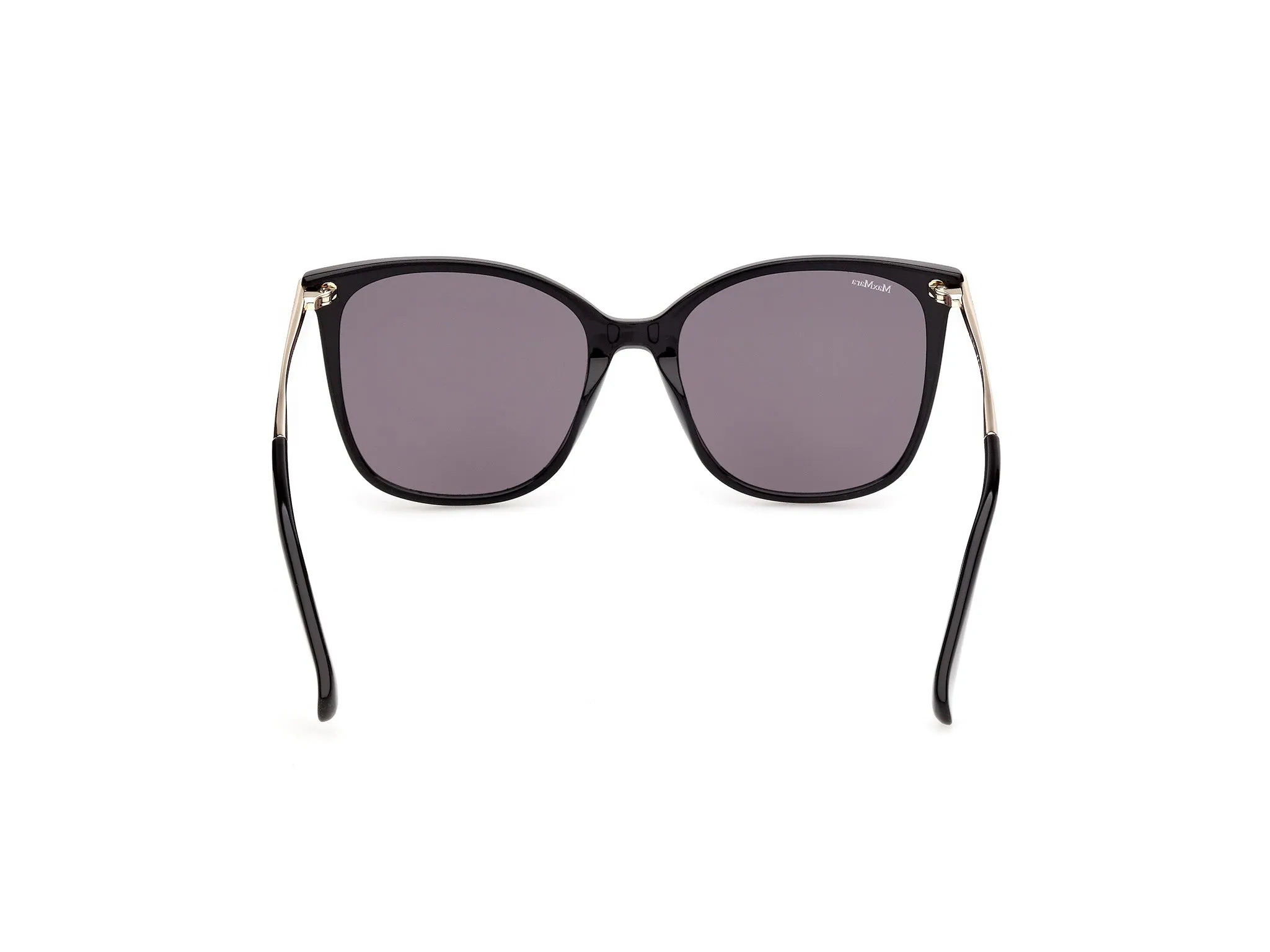 Max Mara MM0202 01A Occhiali da sole Nero Fumo Squadrata Normale - immagine 4