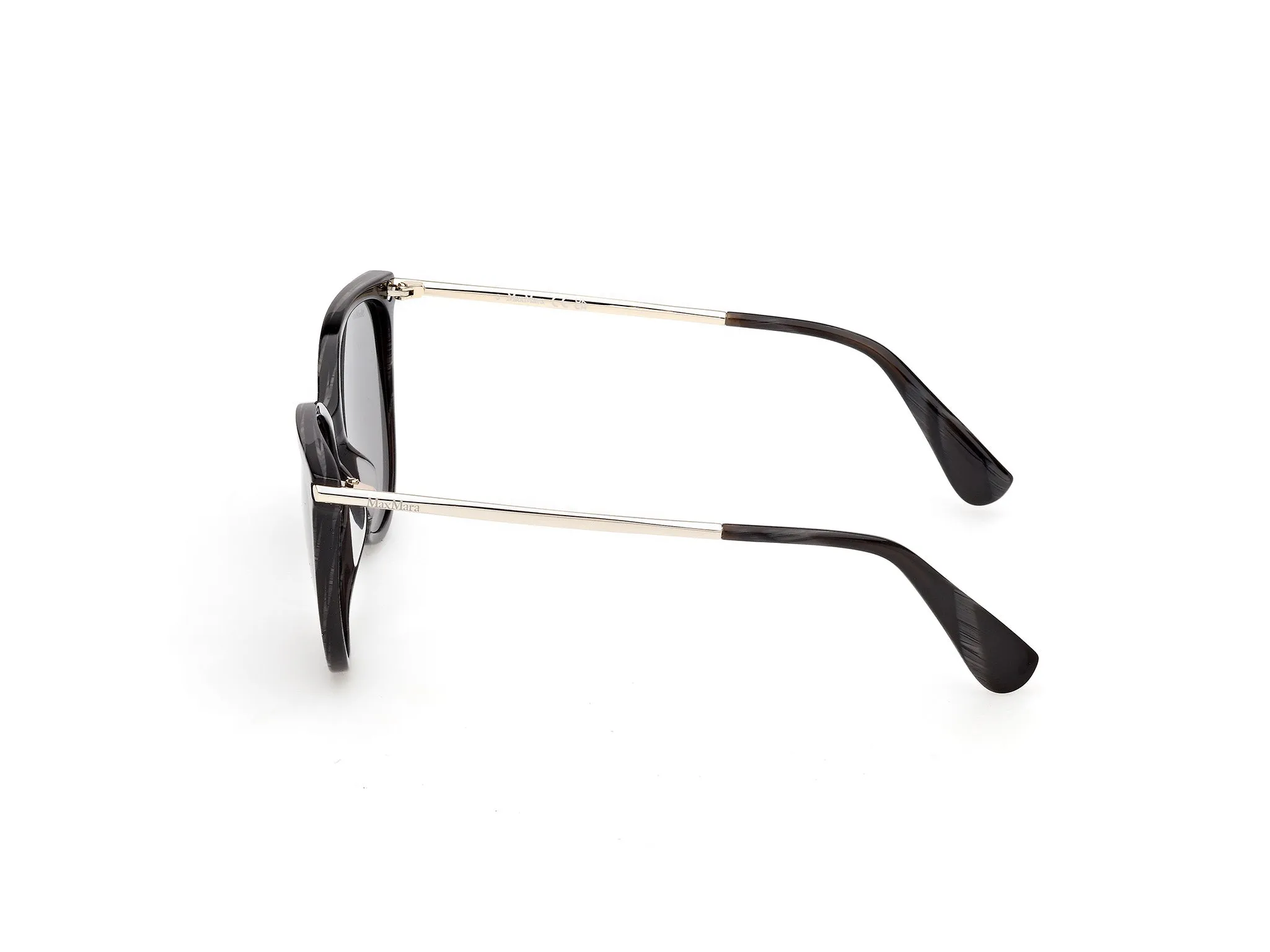 Max Mara MM0201 63A Occhiali da sole Nero Fumo Squadrata Normale - immagine 3