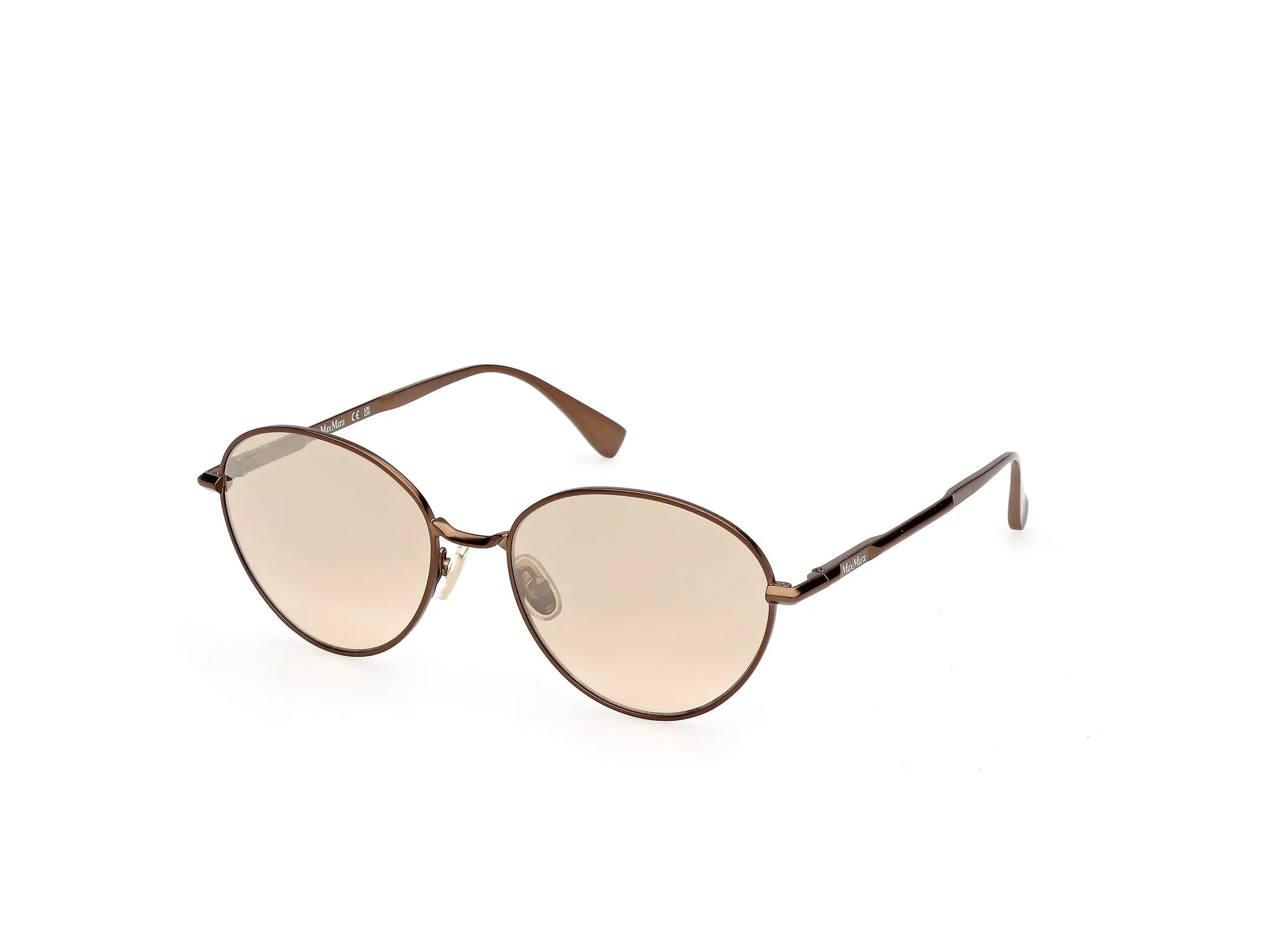 Max Mara MM0200 38L Occhiali da sole Metallo Bronzo Marrone Rotonda Normale - immagine 1