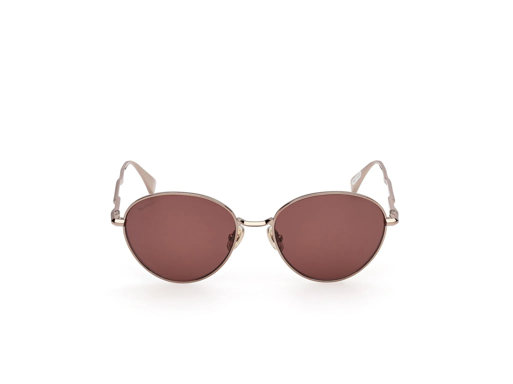 Max Mara MM0200 36S Occhiali da sole Metallo Bronzo Bordeaux Rotonda Normale - immagine 2