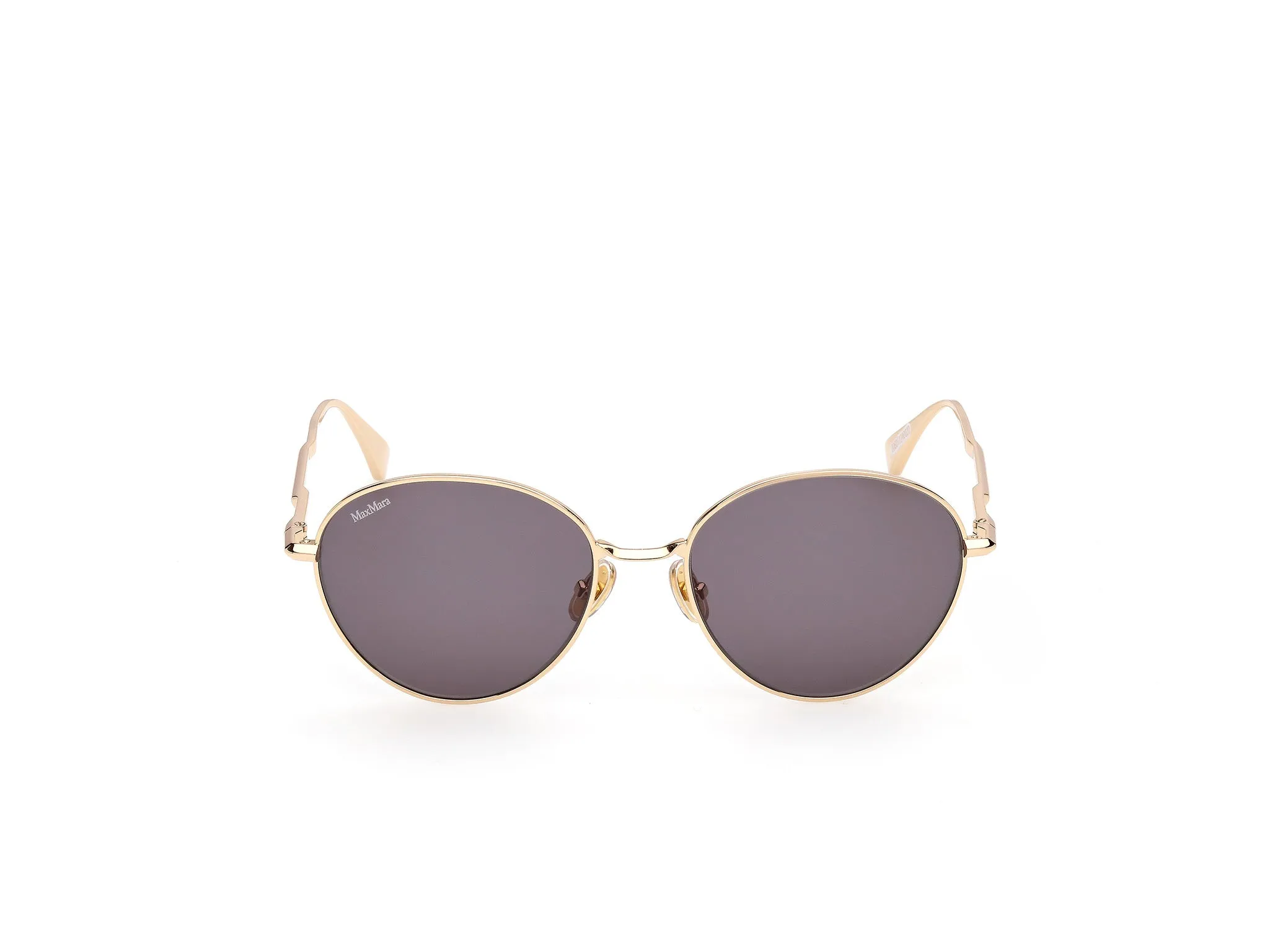 Max Mara MM0200 30A Occhiali da sole Metallo Oro Fumo Rotonda Normale - immagine 2
