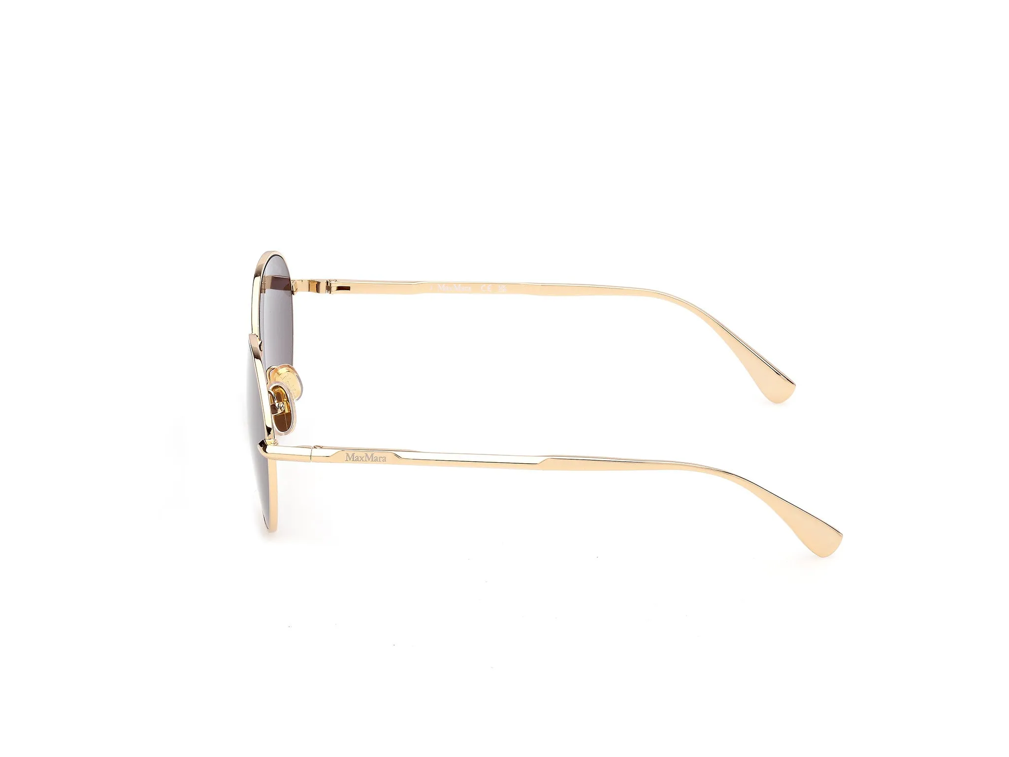 Max Mara MM0200 30A Occhiali da sole Metallo Oro Fumo Rotonda Normale - immagine 3