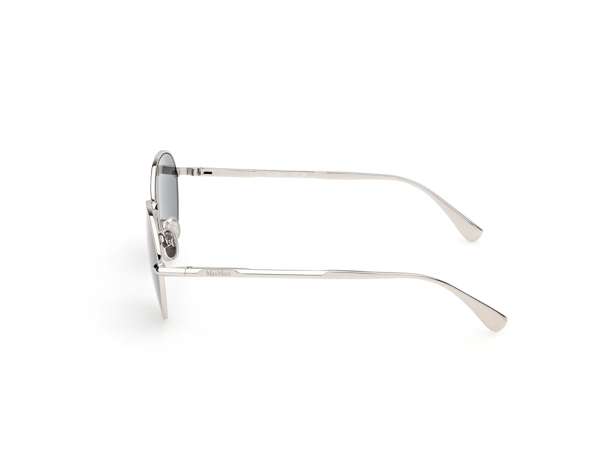 Max Mara MM0200 16A Occhiali da sole Metallo Palladio Fumo Rotonda Normale - immagine 3
