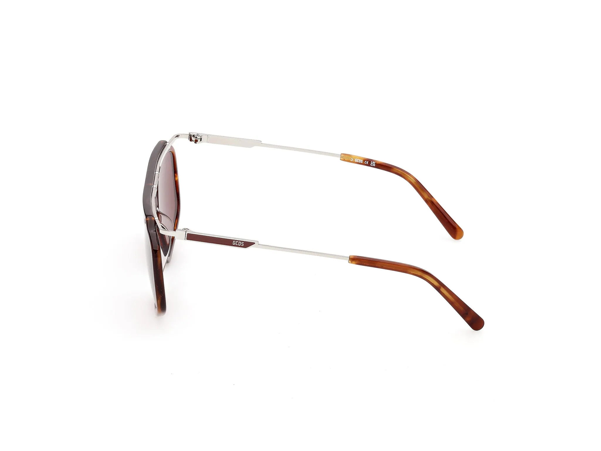 GCDS GD0077 54S Occhiali da sole Havana Bordeaux Geometrica Normale - immagine 3