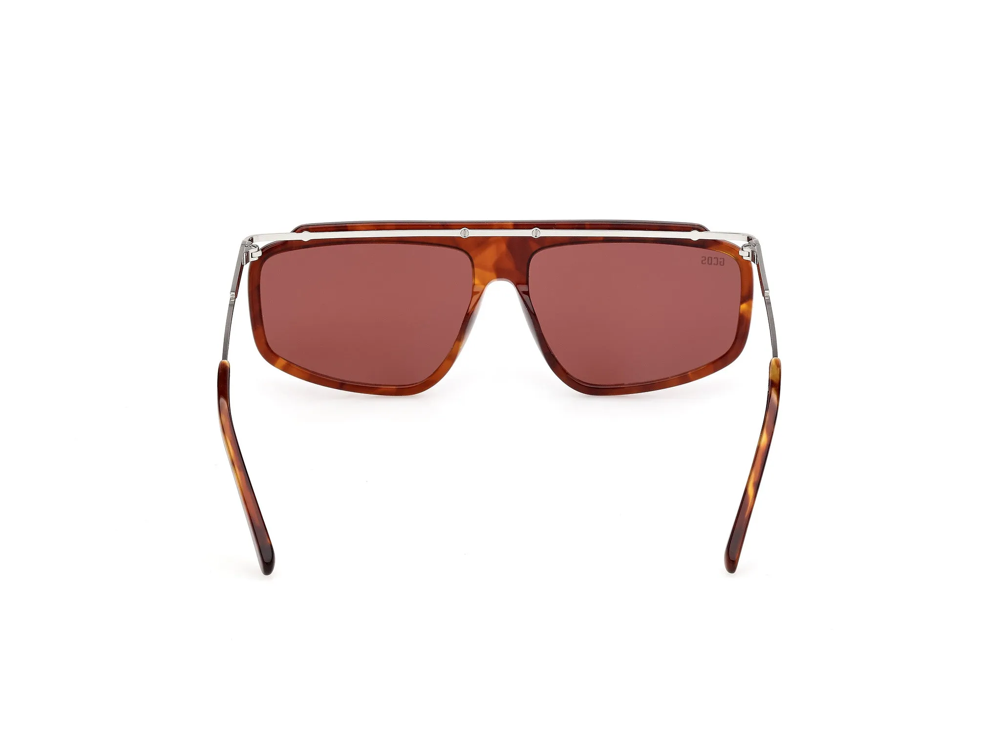 GCDS GD0077 54S Occhiali da sole Havana Bordeaux Geometrica Normale - immagine 4