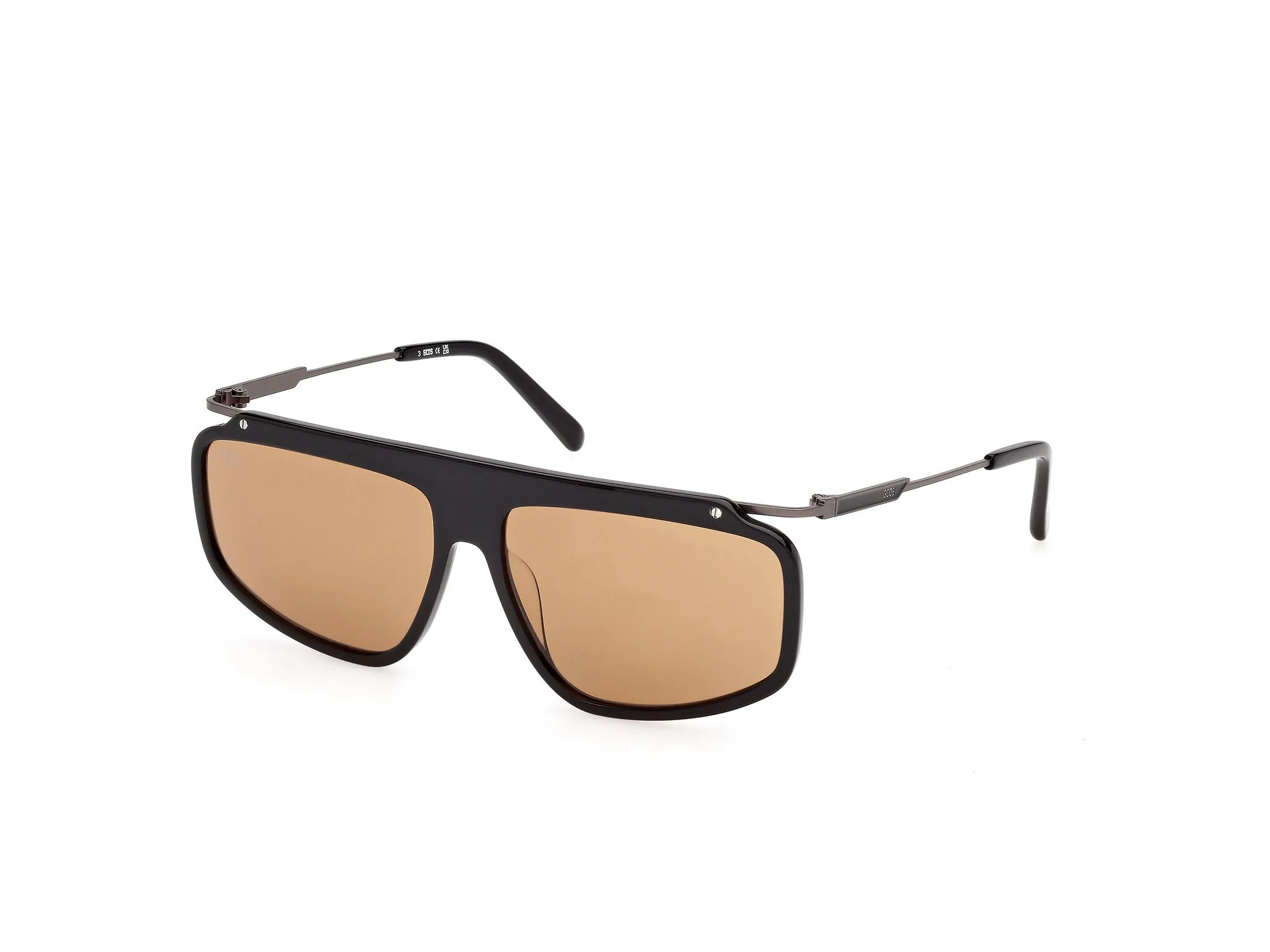 GCDS GD0077 01J Occhiali da sole Nero Roviex Geometrica Normale - immagine 1